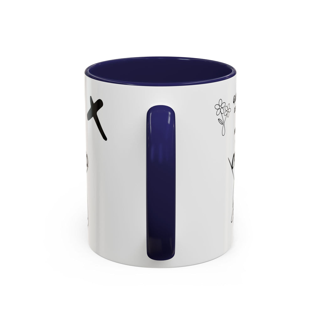Christian Prayer Warrior Mug — "Guerrera de Oración y Hermana en Cristo" Accent Coffee Cup (11/15oz)