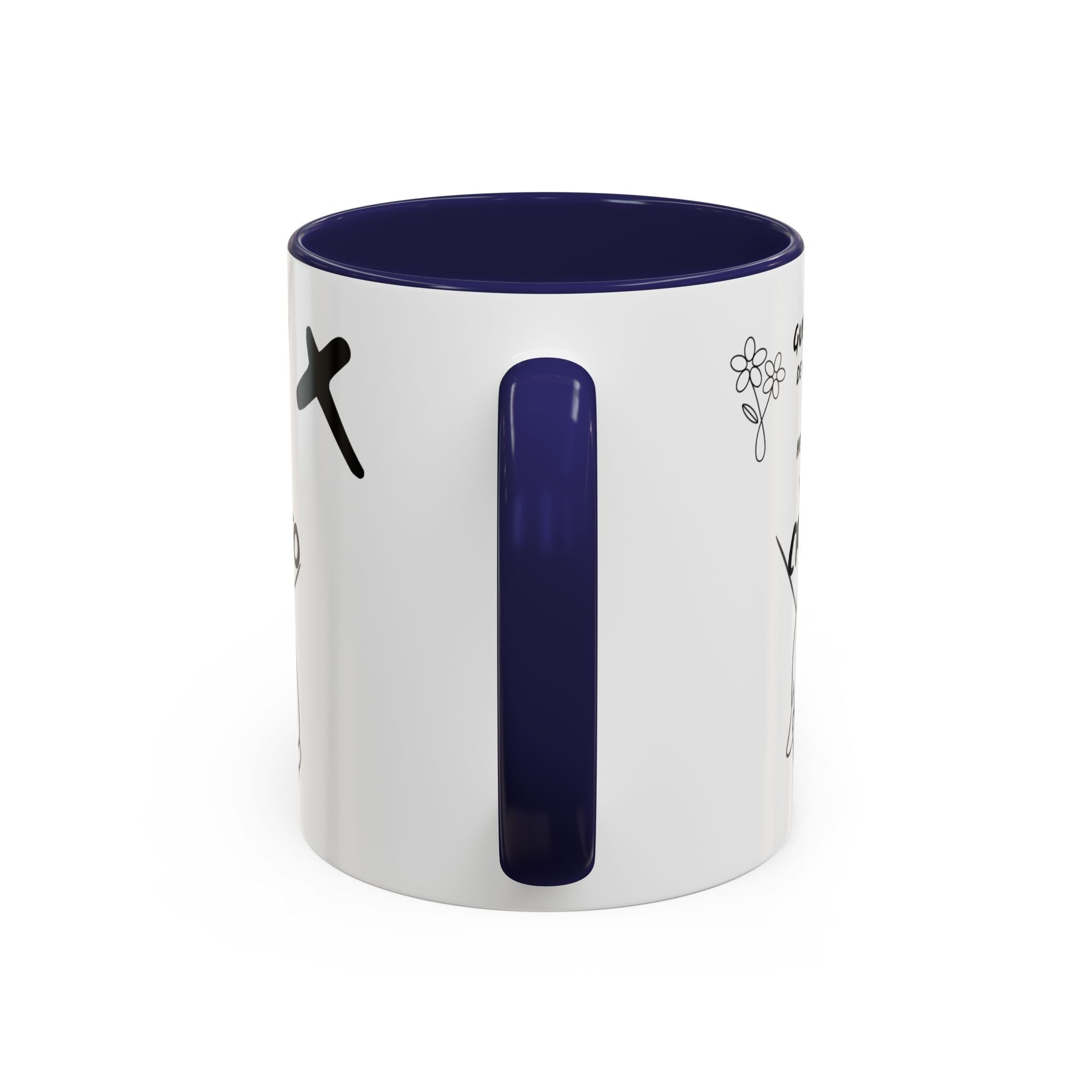Christian Prayer Warrior Mug — "Guerrera de Oración y Hermana en Cristo" Accent Coffee Cup (11/15oz)
