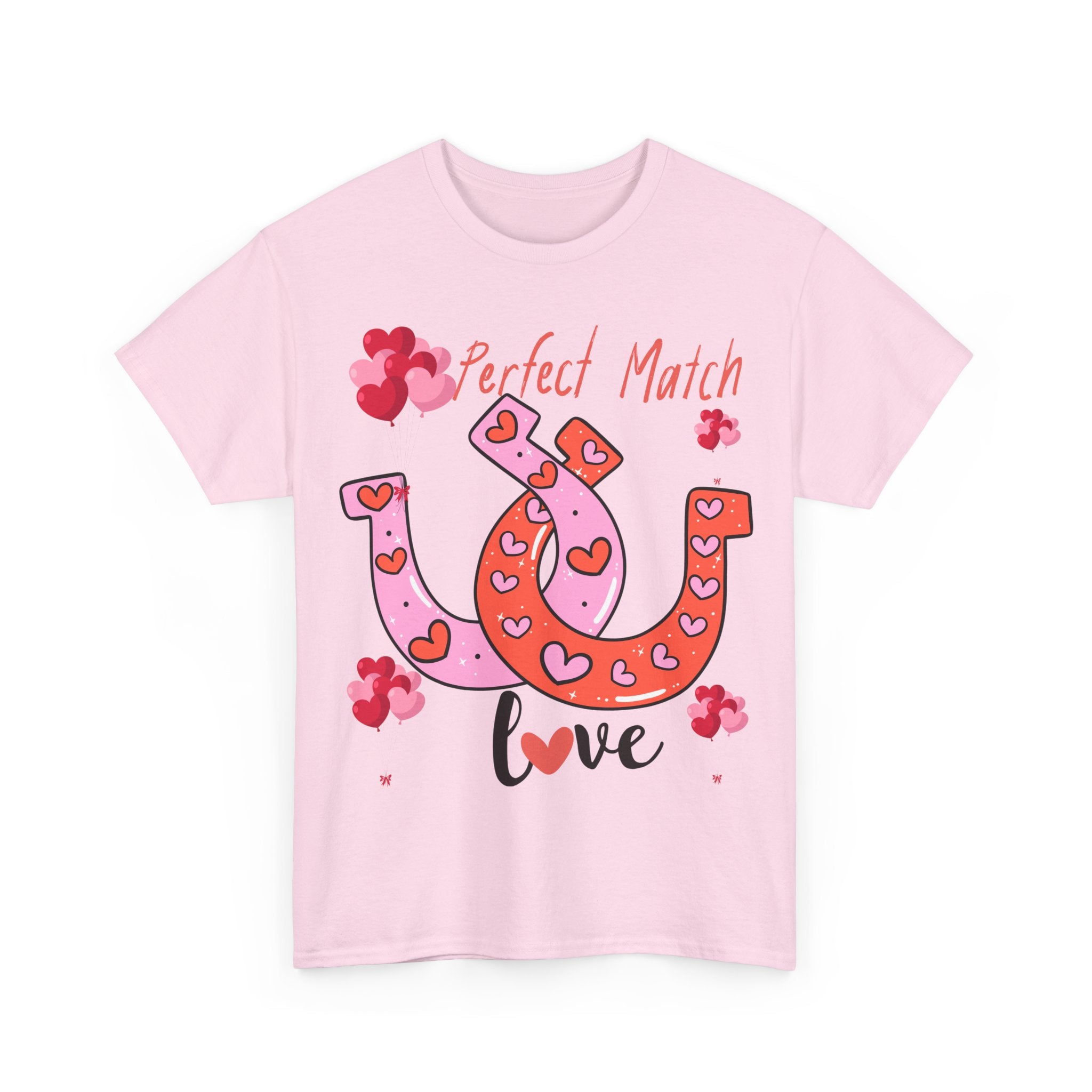 Perfect Match Love T-Shirt — Cute Horseshoe Valentine Tee