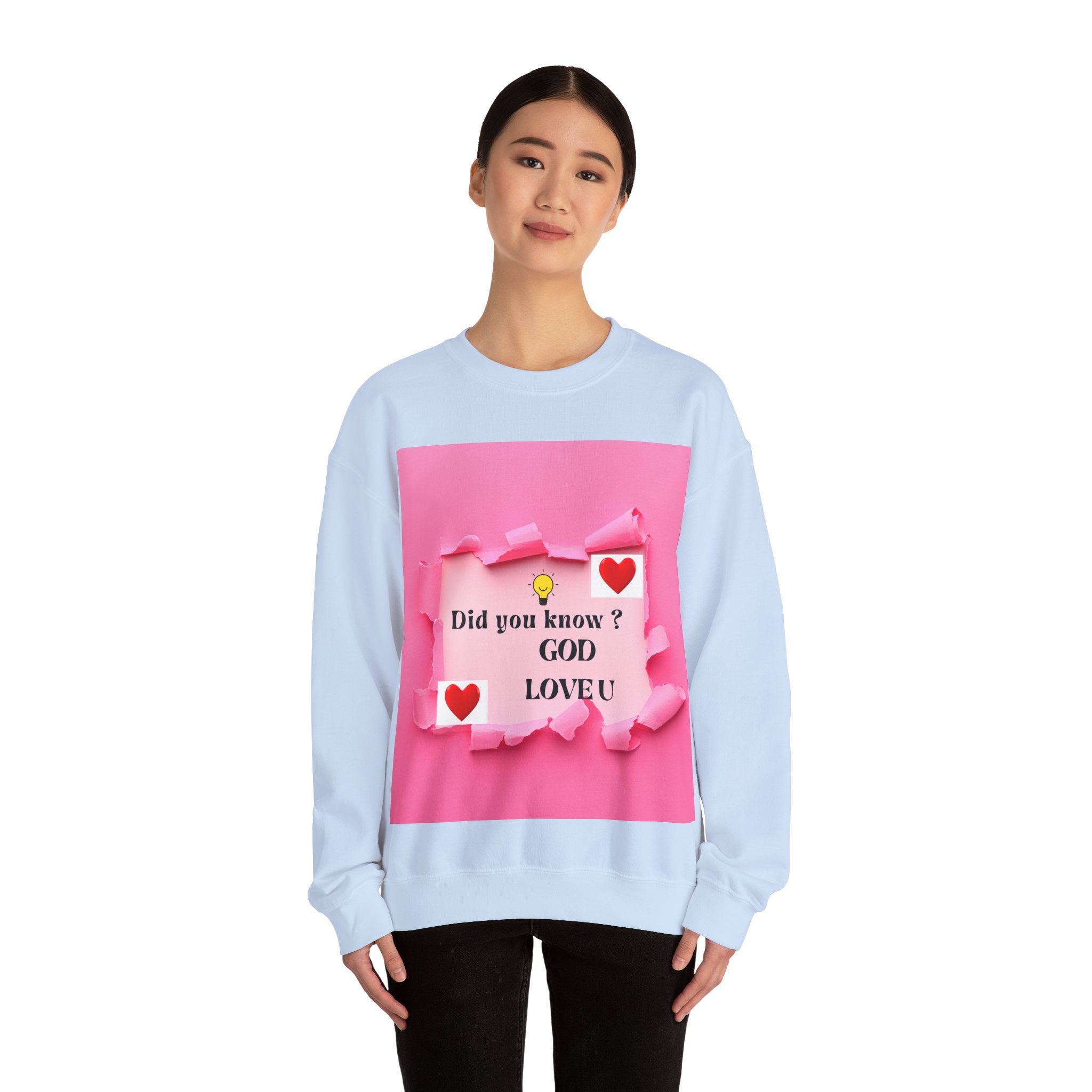 Cute Love Message Crewneck Sweatshirt, Cozy Gift for Her, Valentine's Day, Inspirational Sweater, Comfortable Everyday Wear