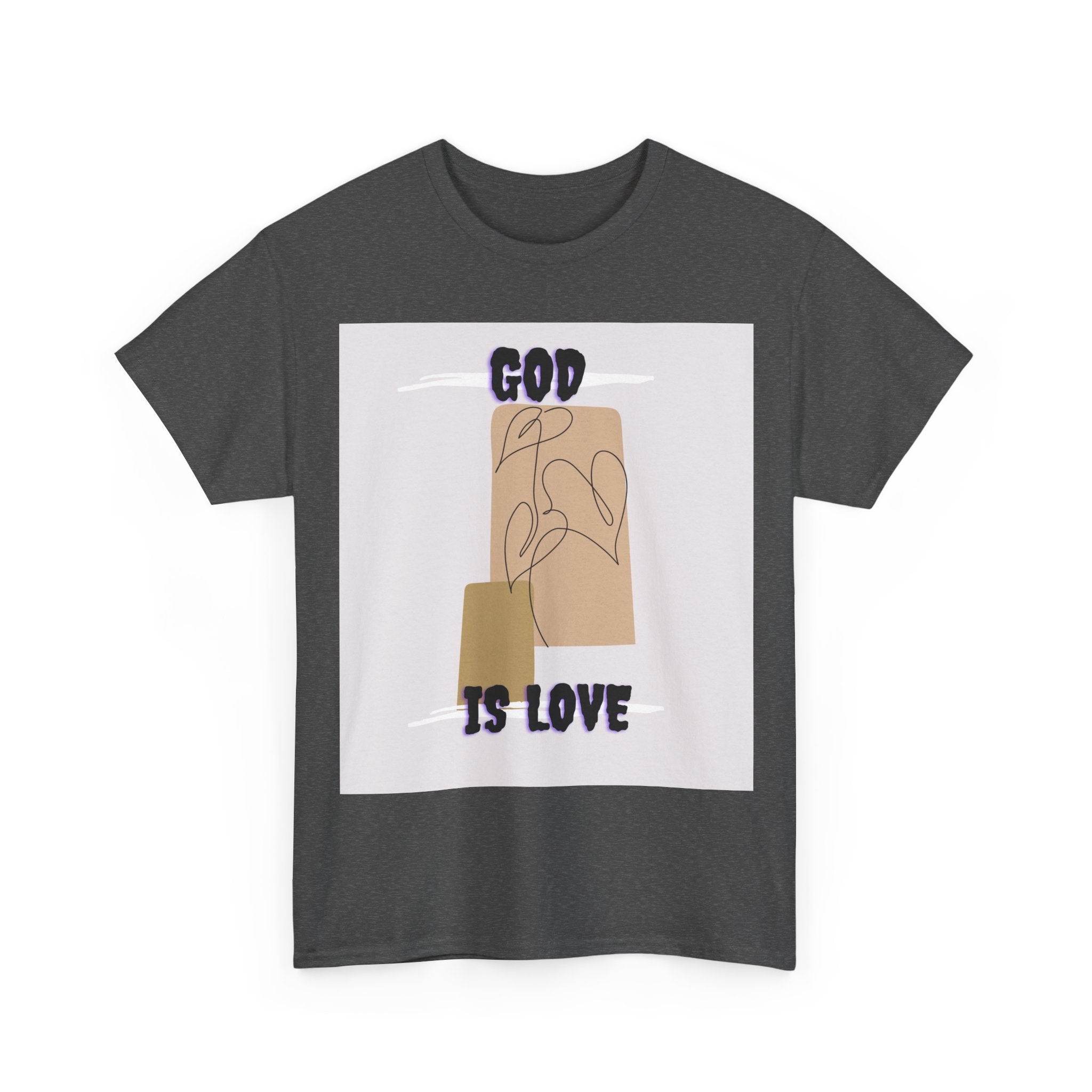 God Is Love Unisex Heavy Cotton Tee, Inspirational T-Shirt, Faith-Based Apparel, Christian Gift, Everyday Wear