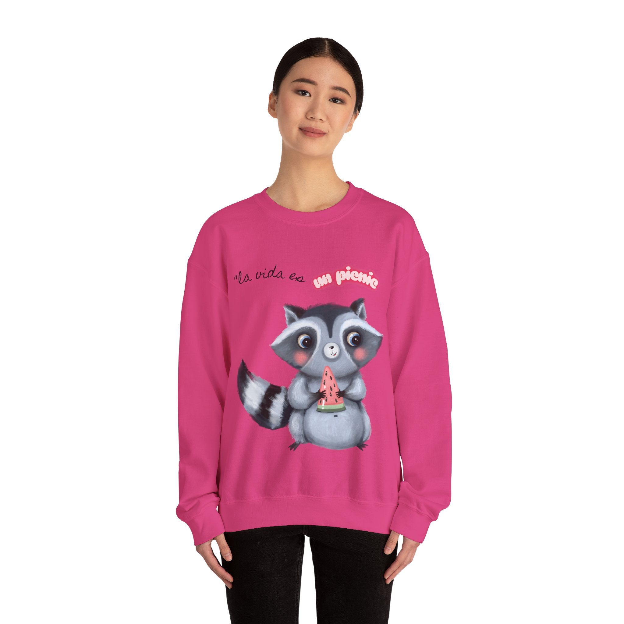 Cute Raccoon Sweatshirt, Cozy Fall Apparel, Gift for Animal Lovers, Cute Crewneck for Kids and Adults, Sweatshirt for Birthdays, Party Wear