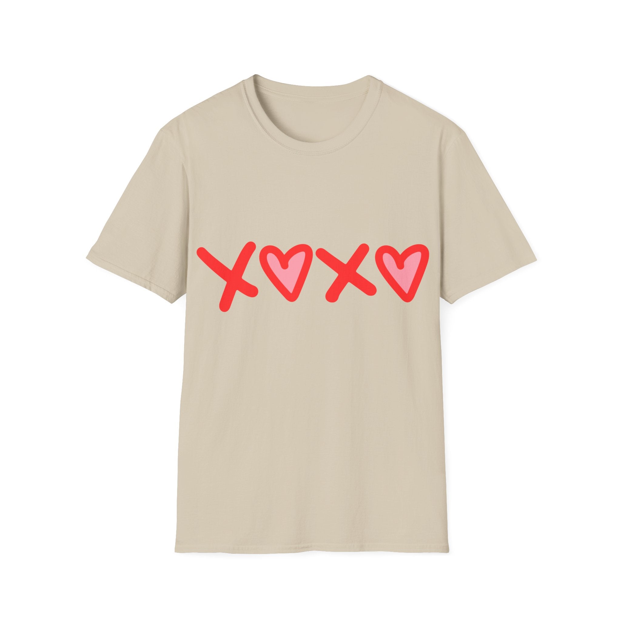 XX Valentine’s Day Tee – Cute Red Heart Hugs & Kisses T-Shirt