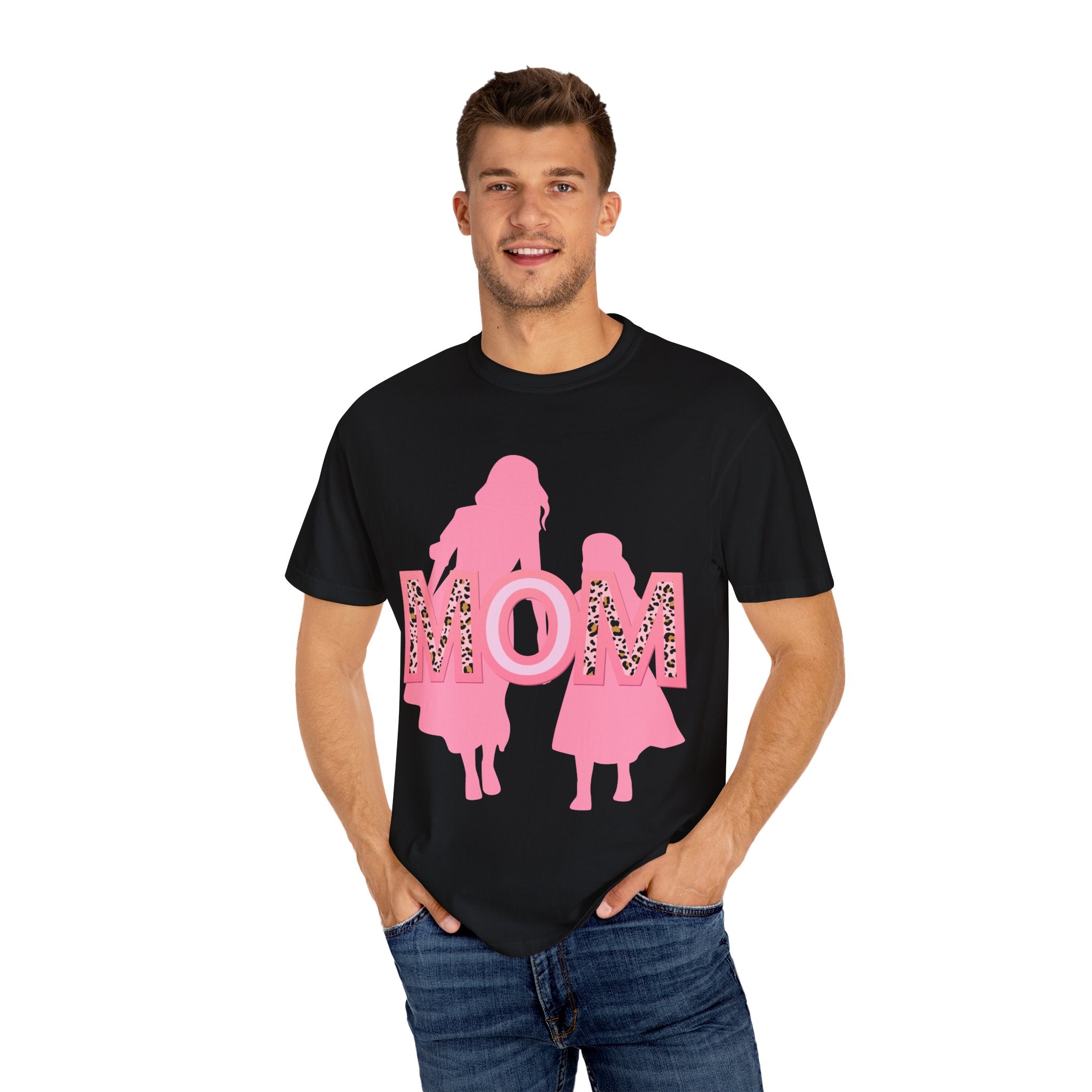 Mom & Me Garment-Dyed T-shirt, Cute Matching Tees, Mother's Day Gift, Family Outing Shirt, Mommy Daughter Outfit, Trendy Casual Wear