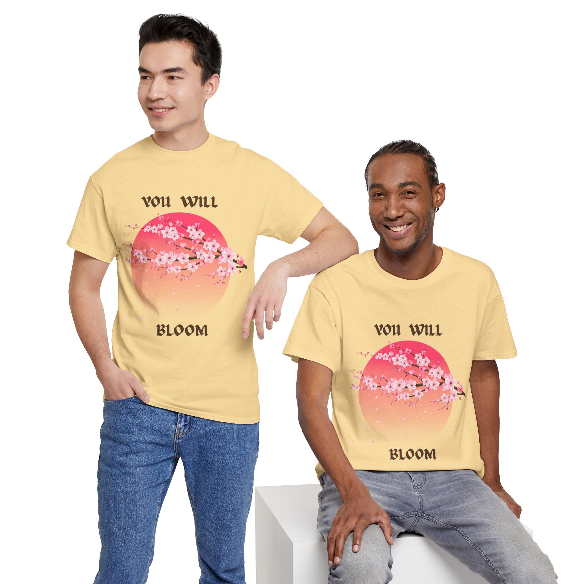 You Will Bloom T-Shirt — Cherry Blossom Inspirational Tee