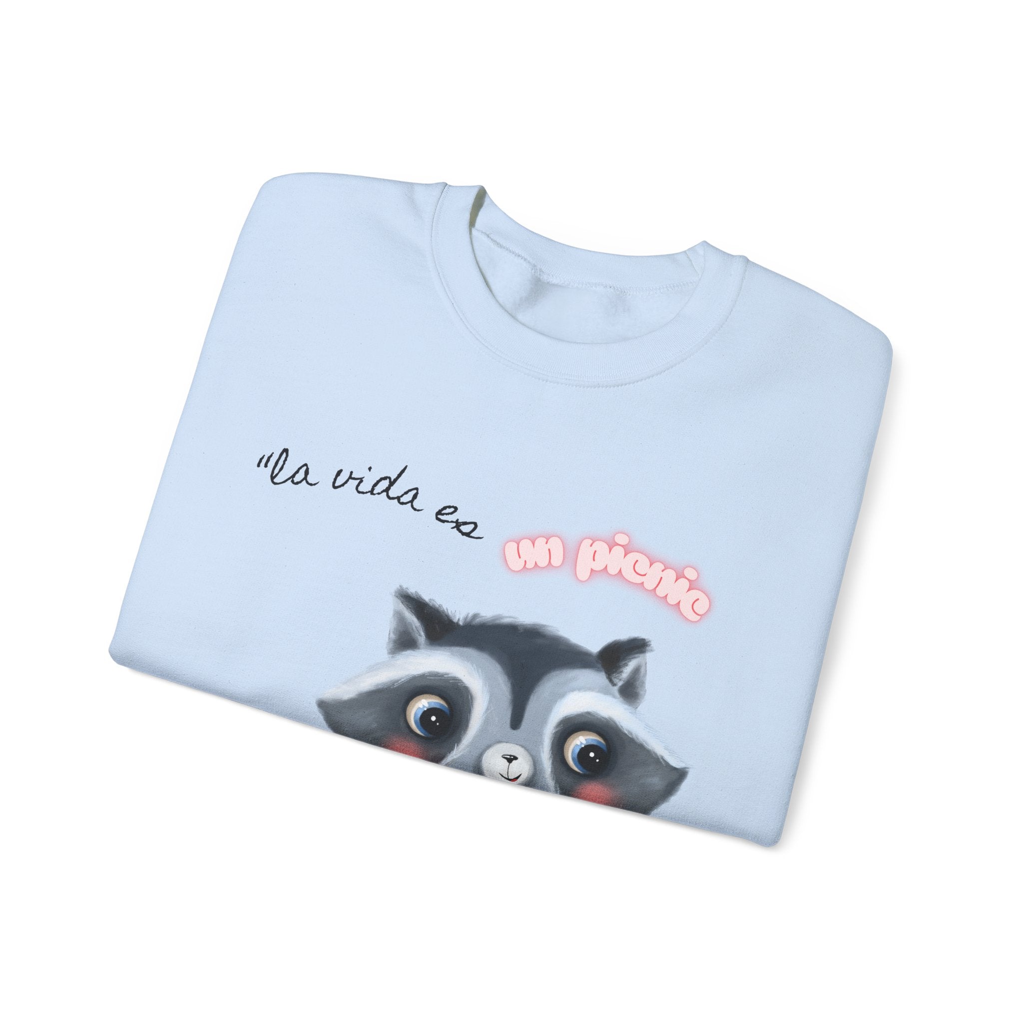 Cute Raccoon Sweatshirt, Cozy Fall Apparel, Gift for Animal Lovers, Cute Crewneck for Kids and Adults, Sweatshirt for Birthdays, Party Wear