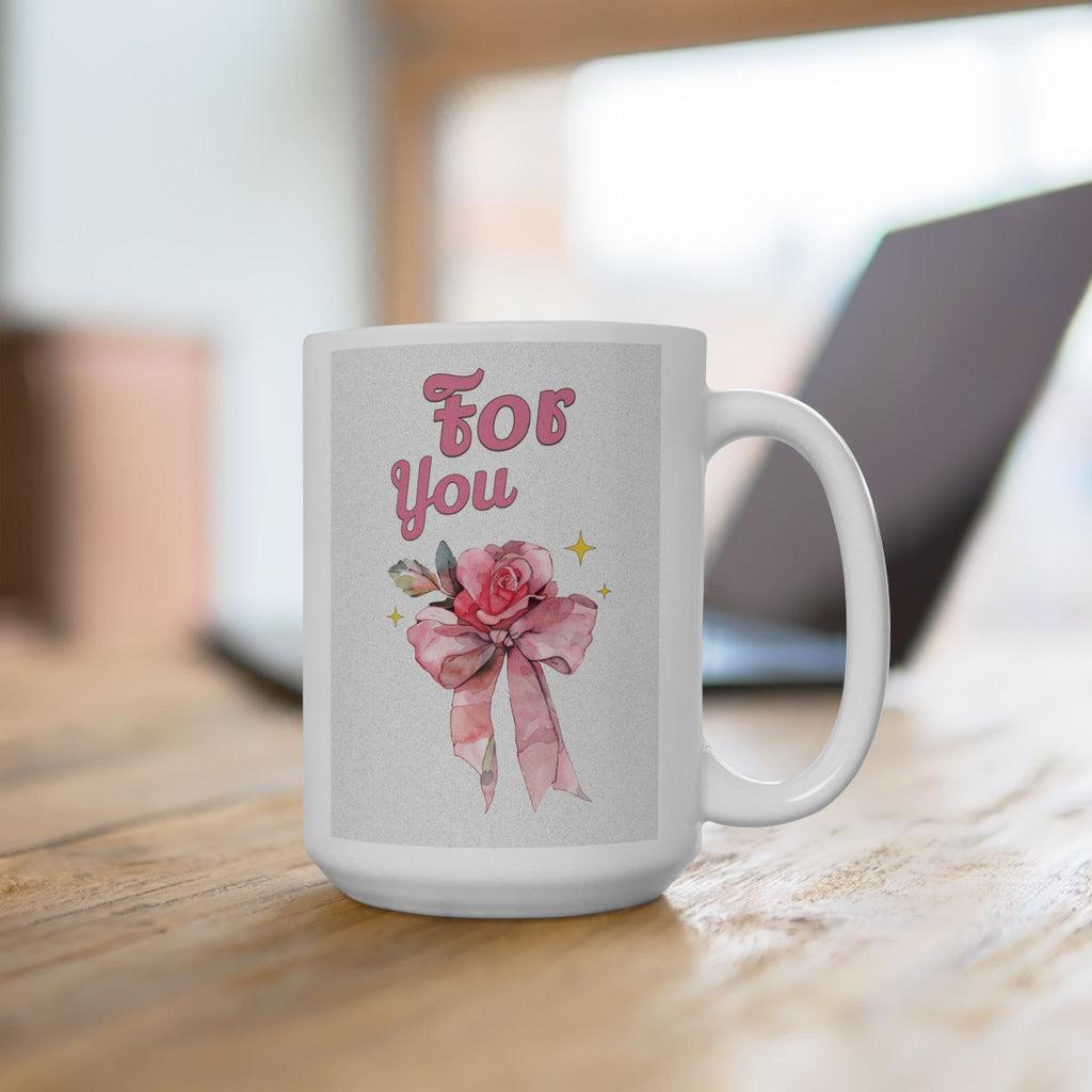 Charming Floral Ceramic Mug | Perfect Gift for Tea Lovers, Birthday, Mother's Day, Inspirational Coffee Mug, Customized Drinkware