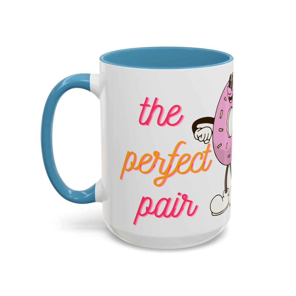 Like Coffee & Donuts Accent Coffee Mug — Cute Donut & Coffee Cup Design (11/15oz)