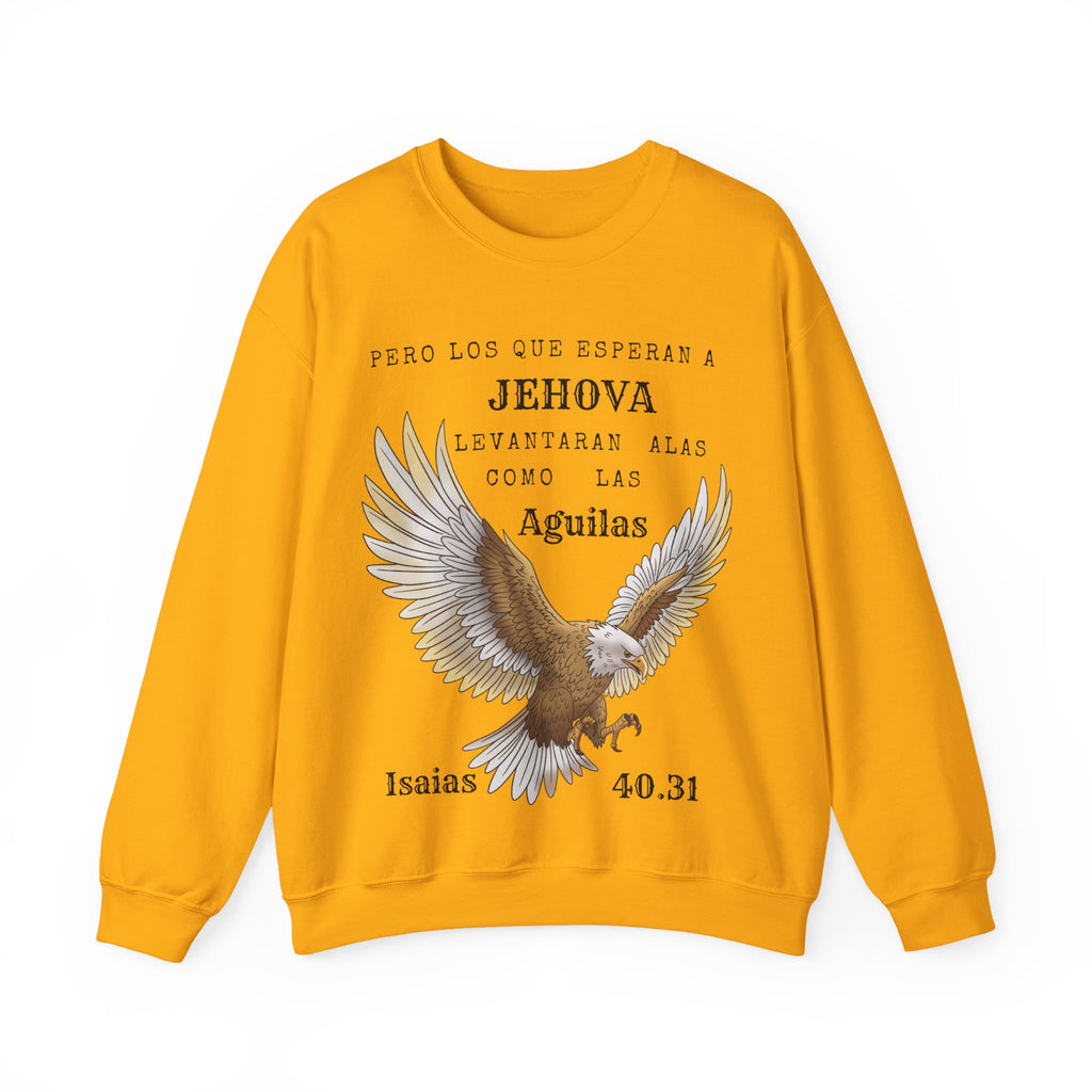 Isaías 40:31 Eagle Sweatshirt — "Pero los que esperan a Jehová" Spanish Christian Crewneck