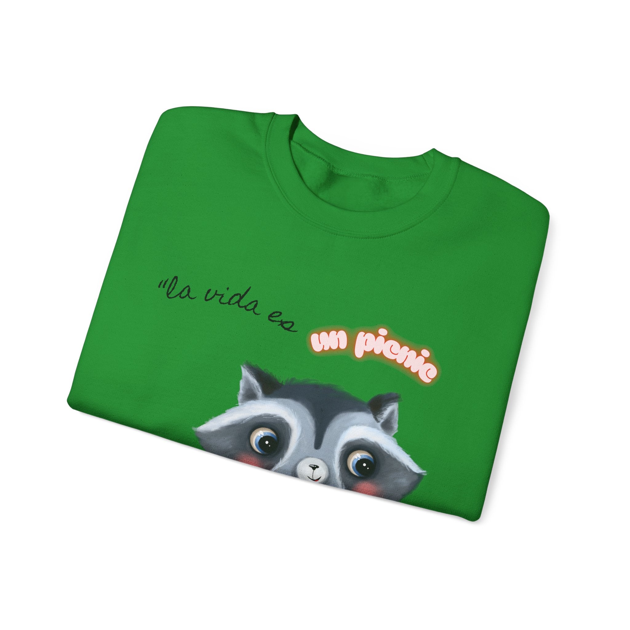 Cute Raccoon Sweatshirt, Cozy Fall Apparel, Gift for Animal Lovers, Cute Crewneck for Kids and Adults, Sweatshirt for Birthdays, Party Wear