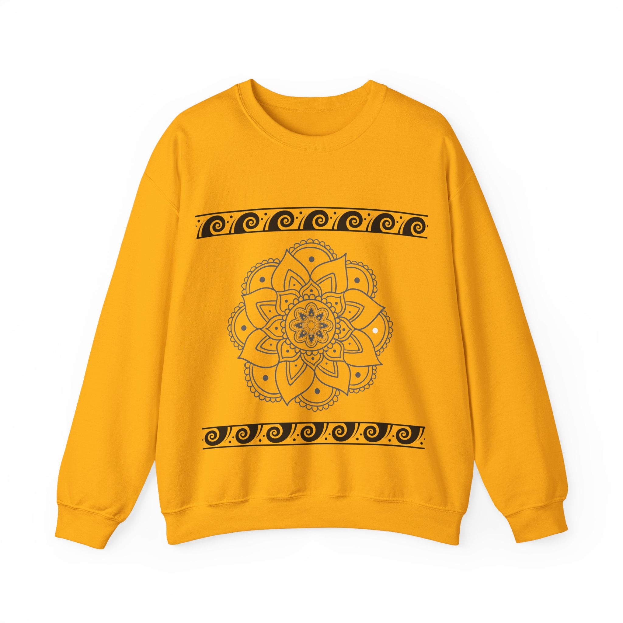 Mandala Design Crewneck Sweatshirt | Cozy Unisex Sweatshirt for Relaxation, Gift for Friends, Everyday Wear, Festival Apparel
