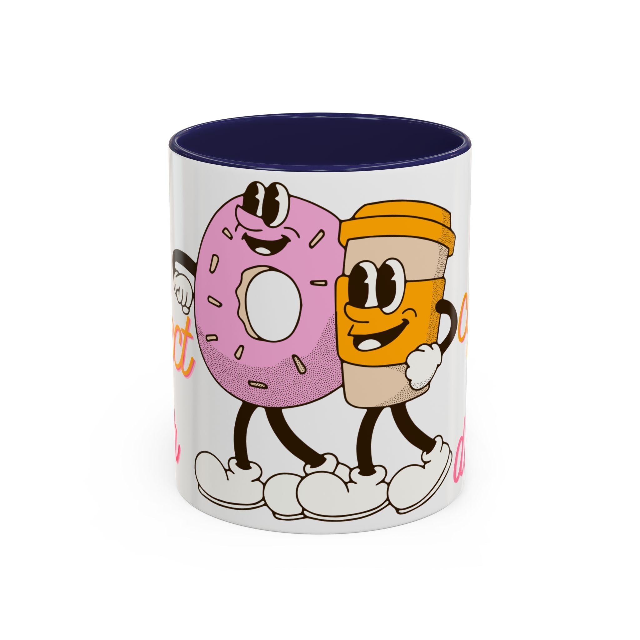 Like Coffee & Donuts Accent Coffee Mug — Cute Donut & Coffee Cup Design (11/15oz)