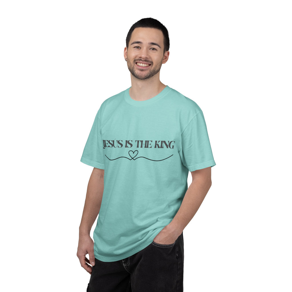 Jesus Is The King T-Shirt — Christian Faith Tee with Heart Accent