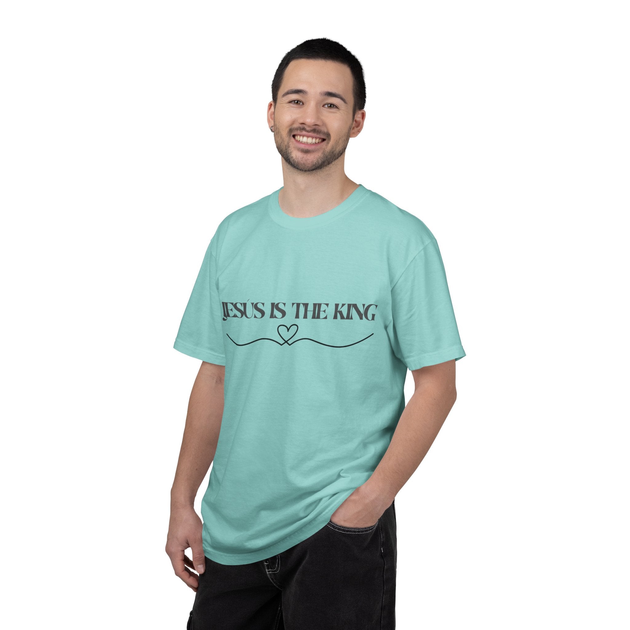 Jesus Is The King T-Shirt — Christian Faith Tee with Heart Accent