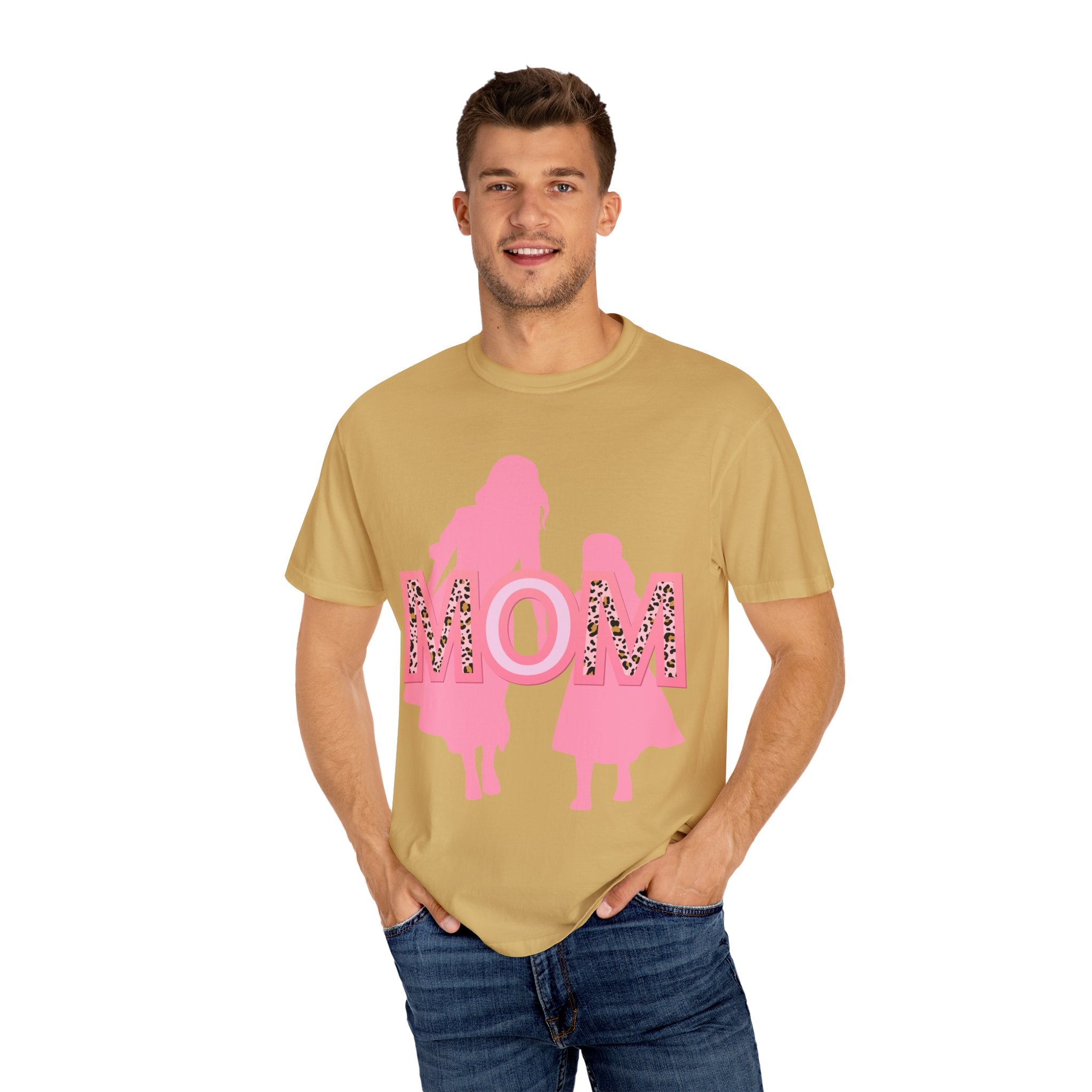Mom & Me Garment-Dyed T-shirt, Cute Matching Tees, Mother's Day Gift, Family Outing Shirt, Mommy Daughter Outfit, Trendy Casual Wear