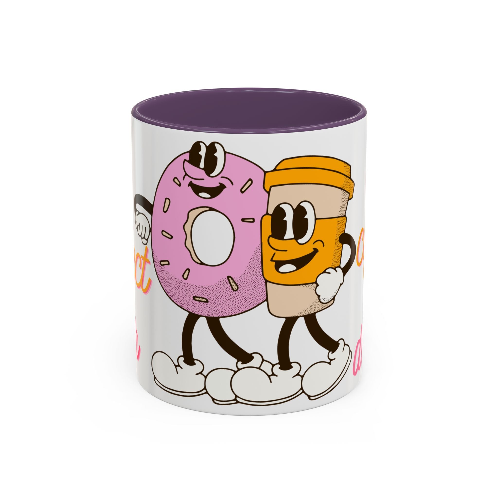 Like Coffee & Donuts Accent Coffee Mug — Cute Donut & Coffee Cup Design (11/15oz)