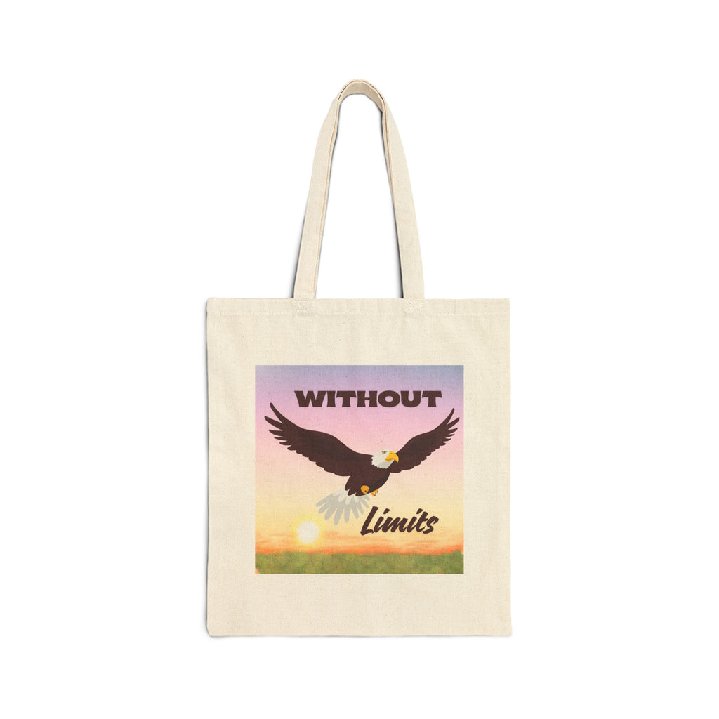 Without Limits Cotton Canvas Tote Bag | Eco-Friendly Shopping Bag, Reusable Grocery Tote, Bird Lover Gift, Nature Enthusiast Bag