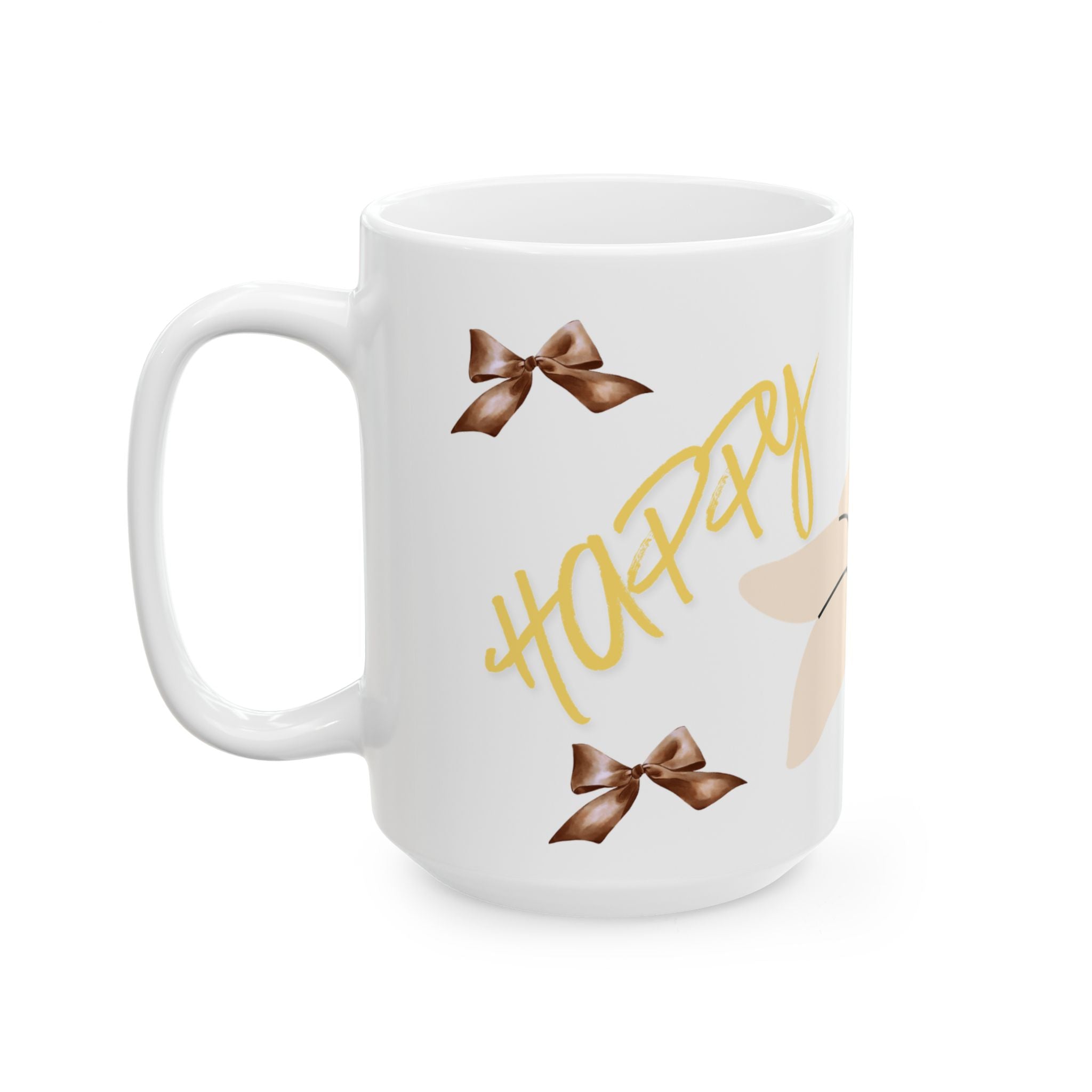Birthday Floral Mug — Neutral Blossom Ceramic Coffee Cup (11oz & 15oz)