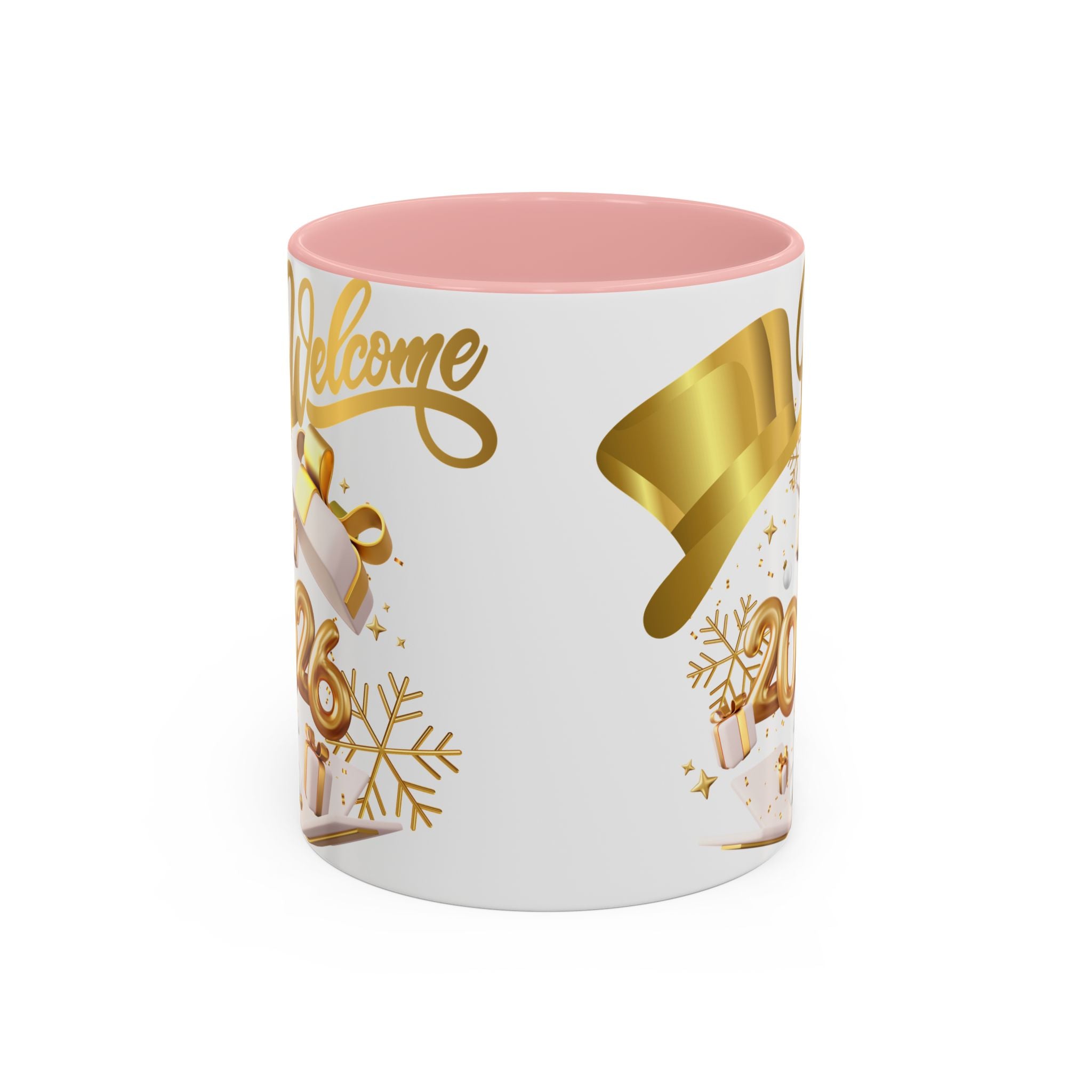 2026 New Year Coffee Mug — "Welcome 2026" Gold Celebration Accent Mug