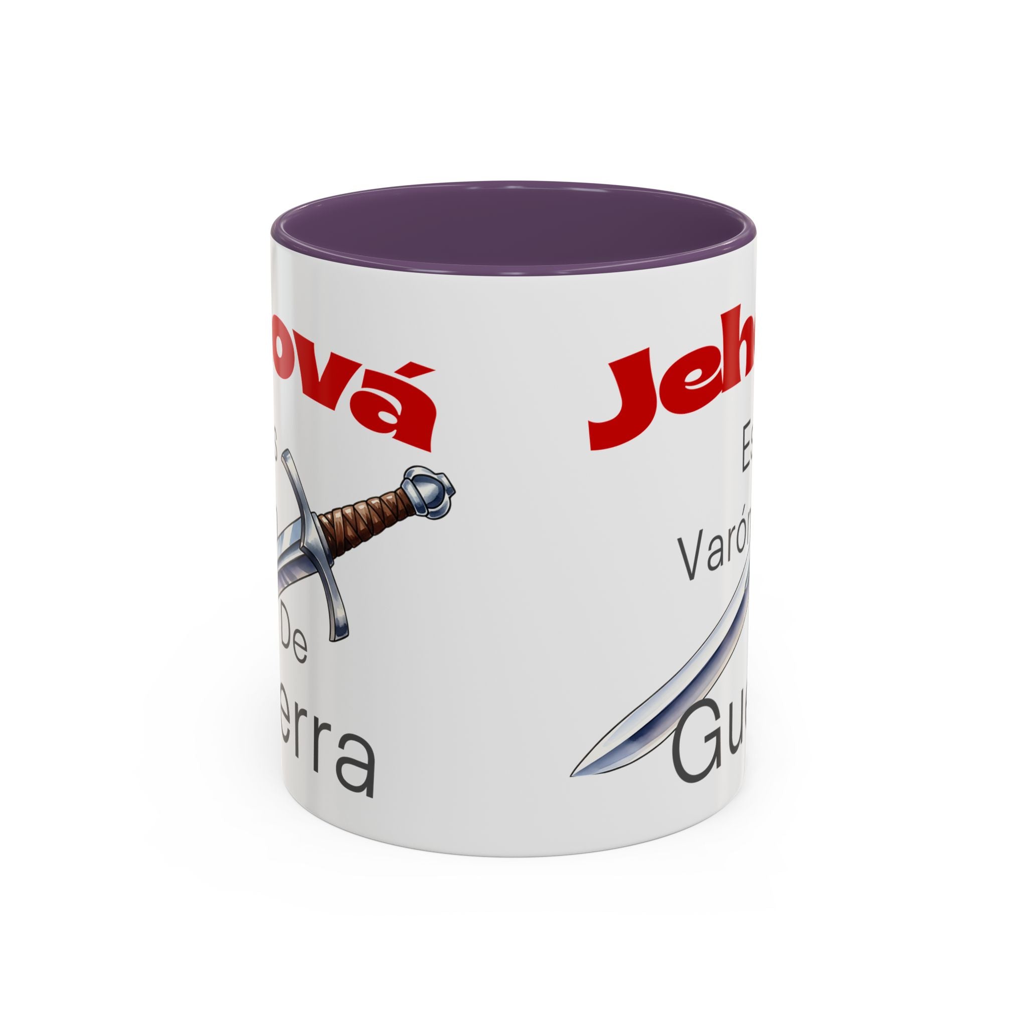 Jehovah Es Varón de Guerra Coffee Mug — Spanish Faith Sword Accent Mug (11/15oz)