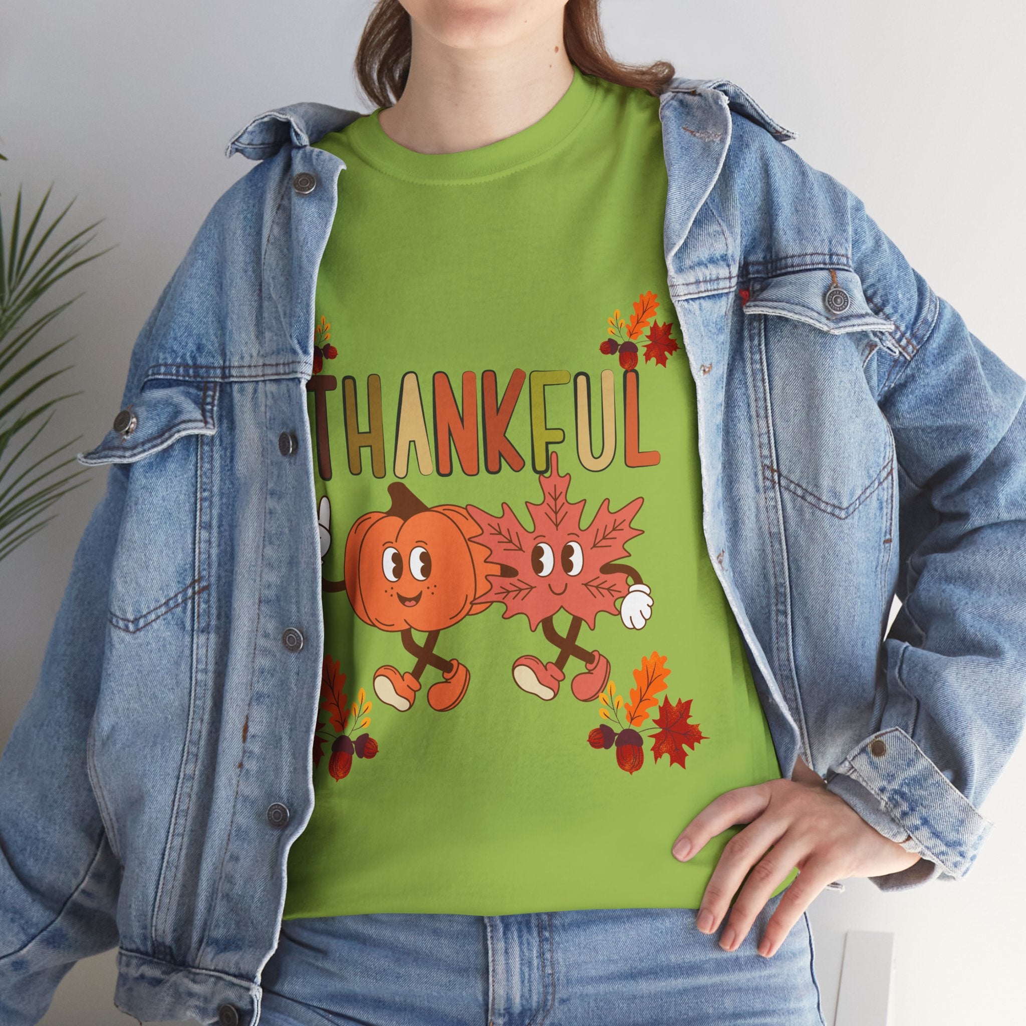 Thankful Fall Unisex Tee, Autumn Shirt, Thanksgiving Gift, Cute Graphic T-Shirt, Seasonal Wear, Holiday Apparel