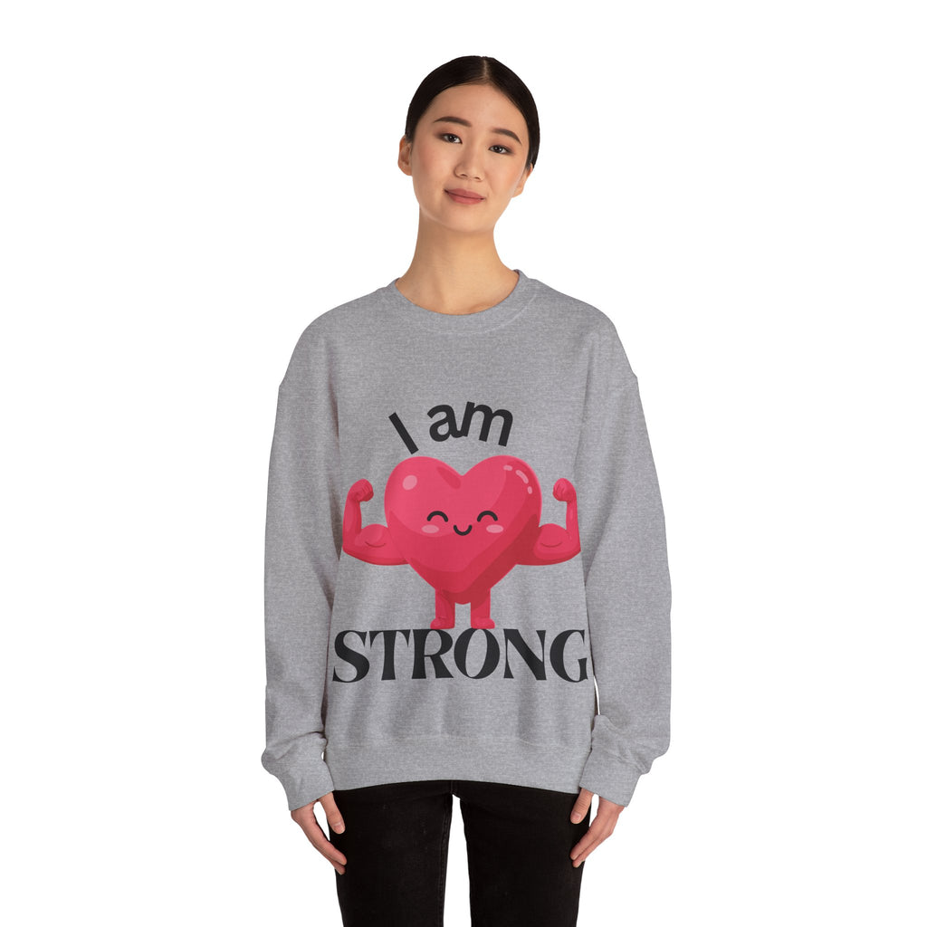 I Am Strong Heart Crewneck Sweatshirt