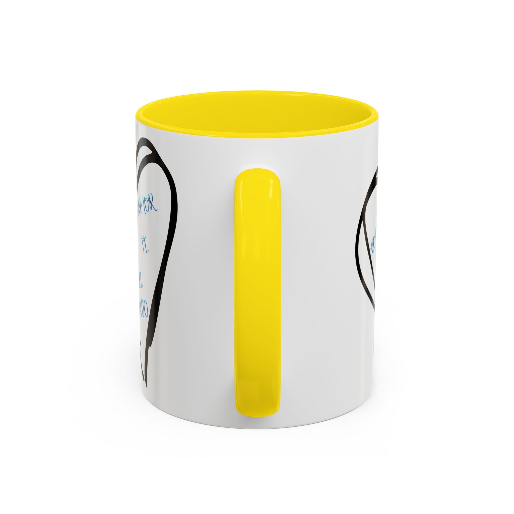 Coffee Mug - Hand-Drawn Heart with Spanish 'Por Amor Te He Amado' Accent