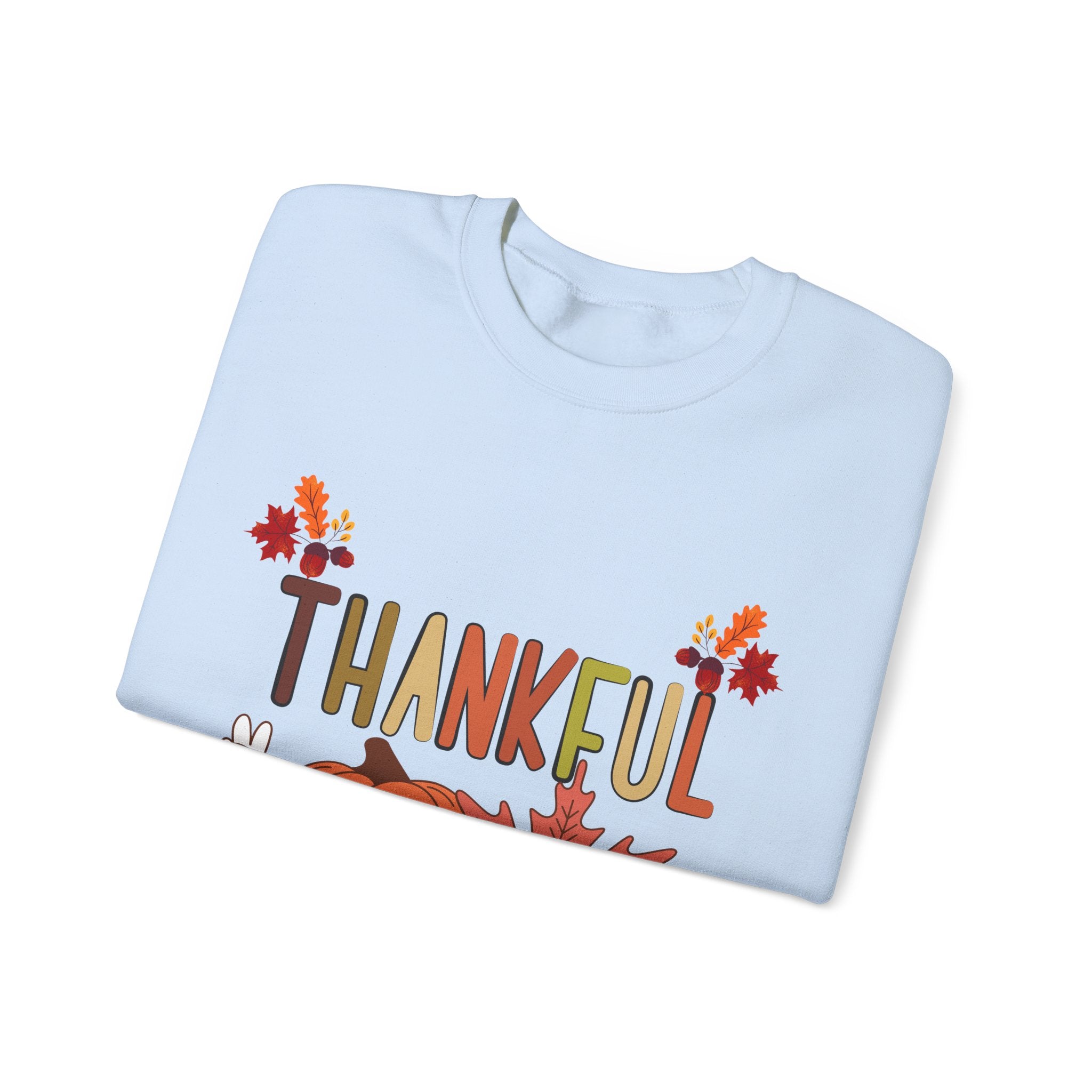 Thankful Autumn Crewneck Sweatshirt, Cozy Fall Sweater, Unisex Sweatshirt, Thanksgiving Gift, Cute Seasonal Apparel