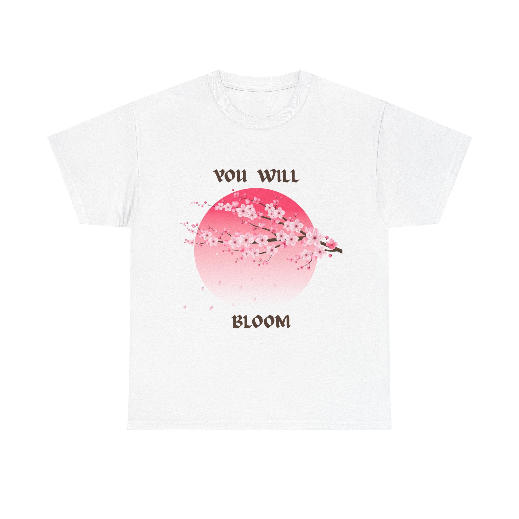 You Will Bloom T-Shirt — Cherry Blossom Inspirational Tee