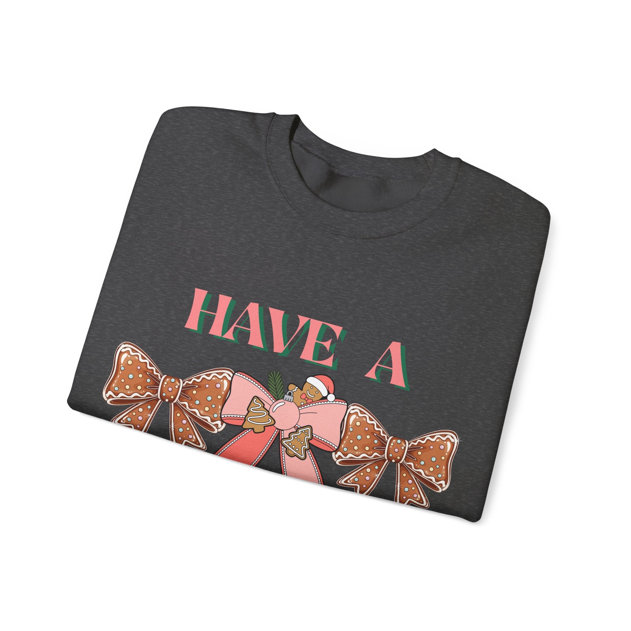 Have a Little Merry Crewneck Sweatshirt — Pink Holiday Bow Christmas Sweater