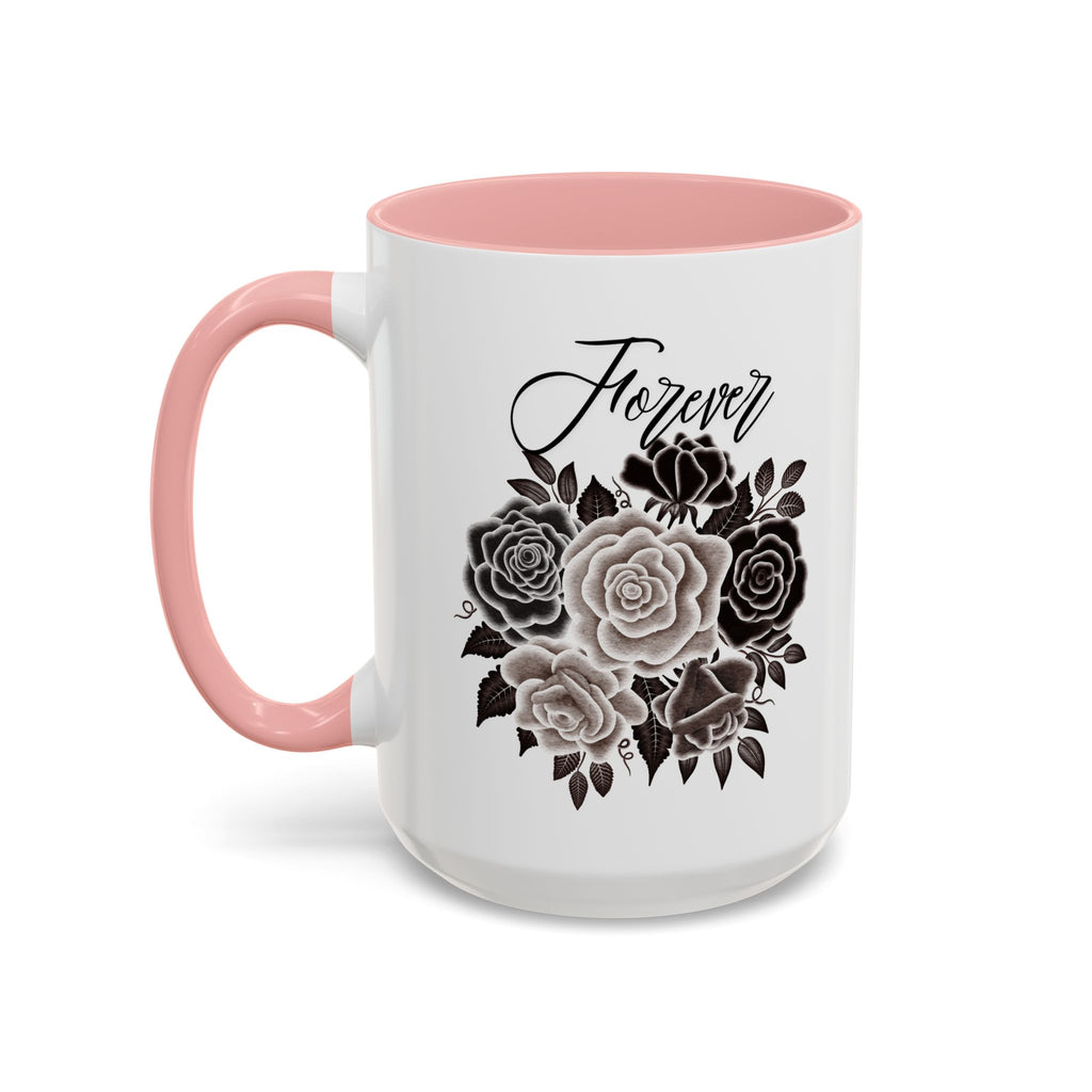 Elegant Floral Accent Coffee Mug for Coffee Lovers, Gift for Her, Home Decor, Valentine's Day, Birthday