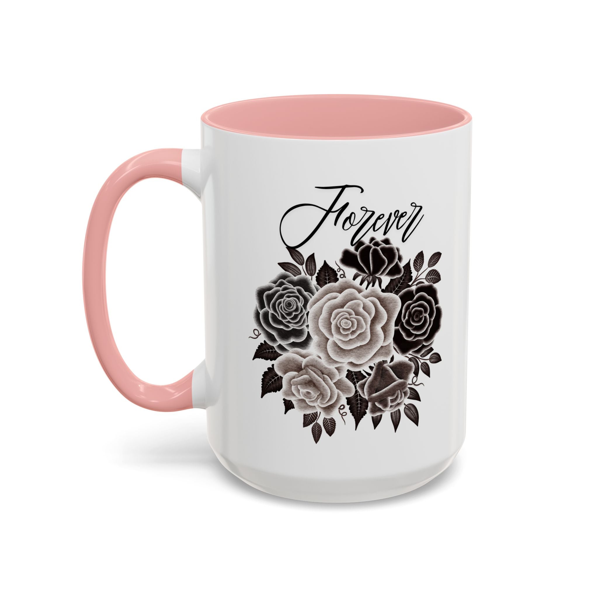 Elegant Floral Accent Coffee Mug for Coffee Lovers, Gift for Her, Home Decor, Valentine's Day, Birthday