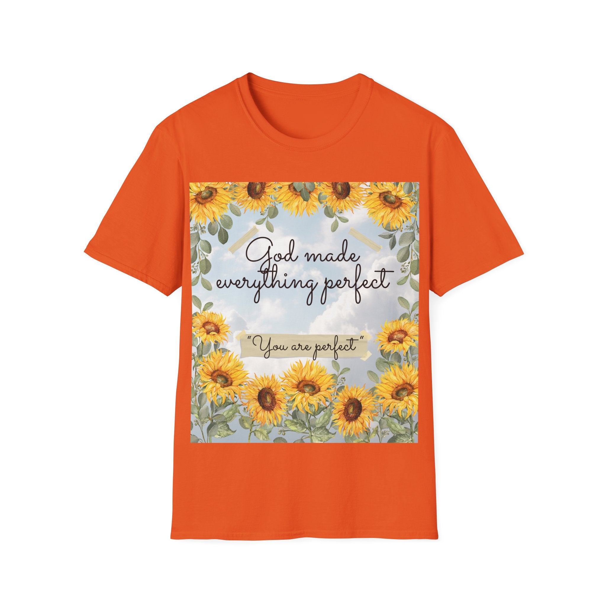 God Made Everything Perfect Sunflower T-Shirt, Inspirational Tee, Gift for Her, Positive Affirmation Apparel, Summer Style, [...]