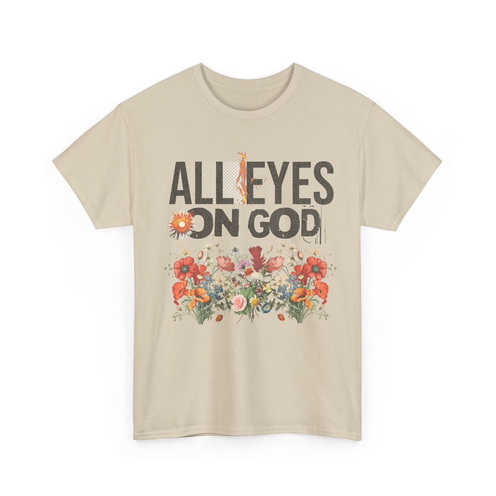 Faith-Inspired Floral Tee, Spirituality Shirt, Inspirational Gift, Christian Apparel, Casual Everyday Wear, Unisex Cotton T-Shirt