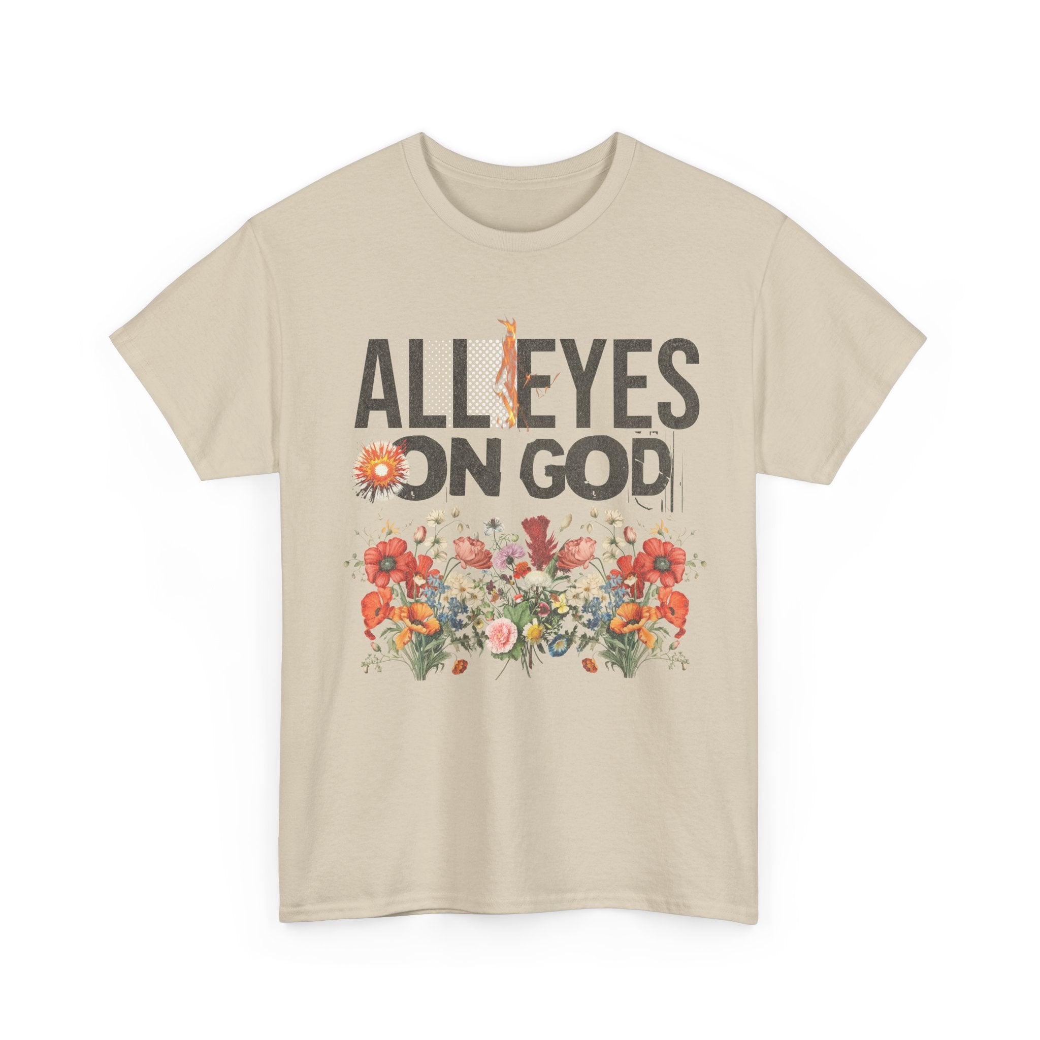 Faith-Inspired Floral Tee, Spirituality Shirt, Inspirational Gift, Christian Apparel, Casual Everyday Wear, Unisex Cotton T-Shirt