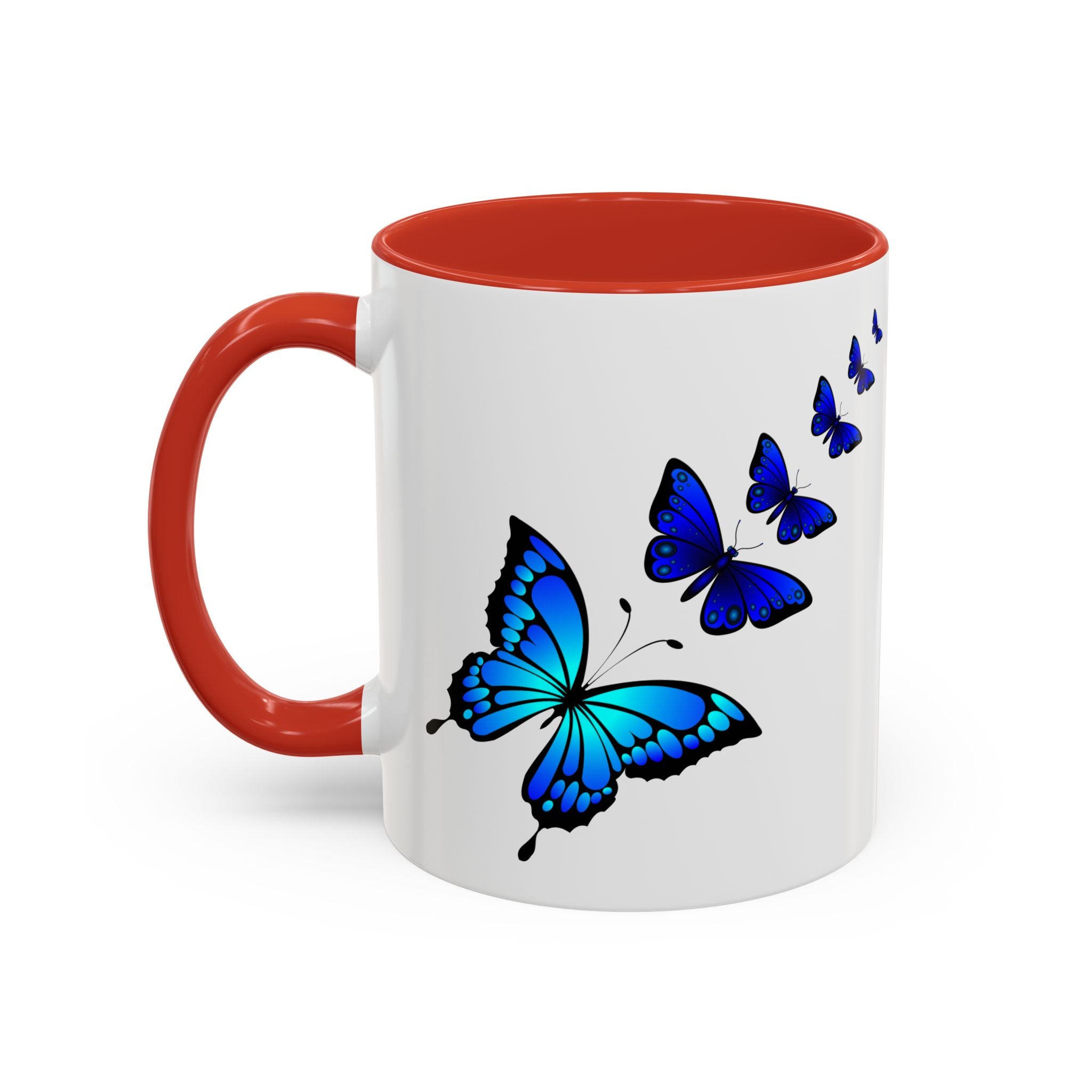 Butterfly Accent Coffee Mug | Colorful Butterfly Design | Perfect Gift for Nature Lovers | Home & Office Decor | 11oz & 15oz