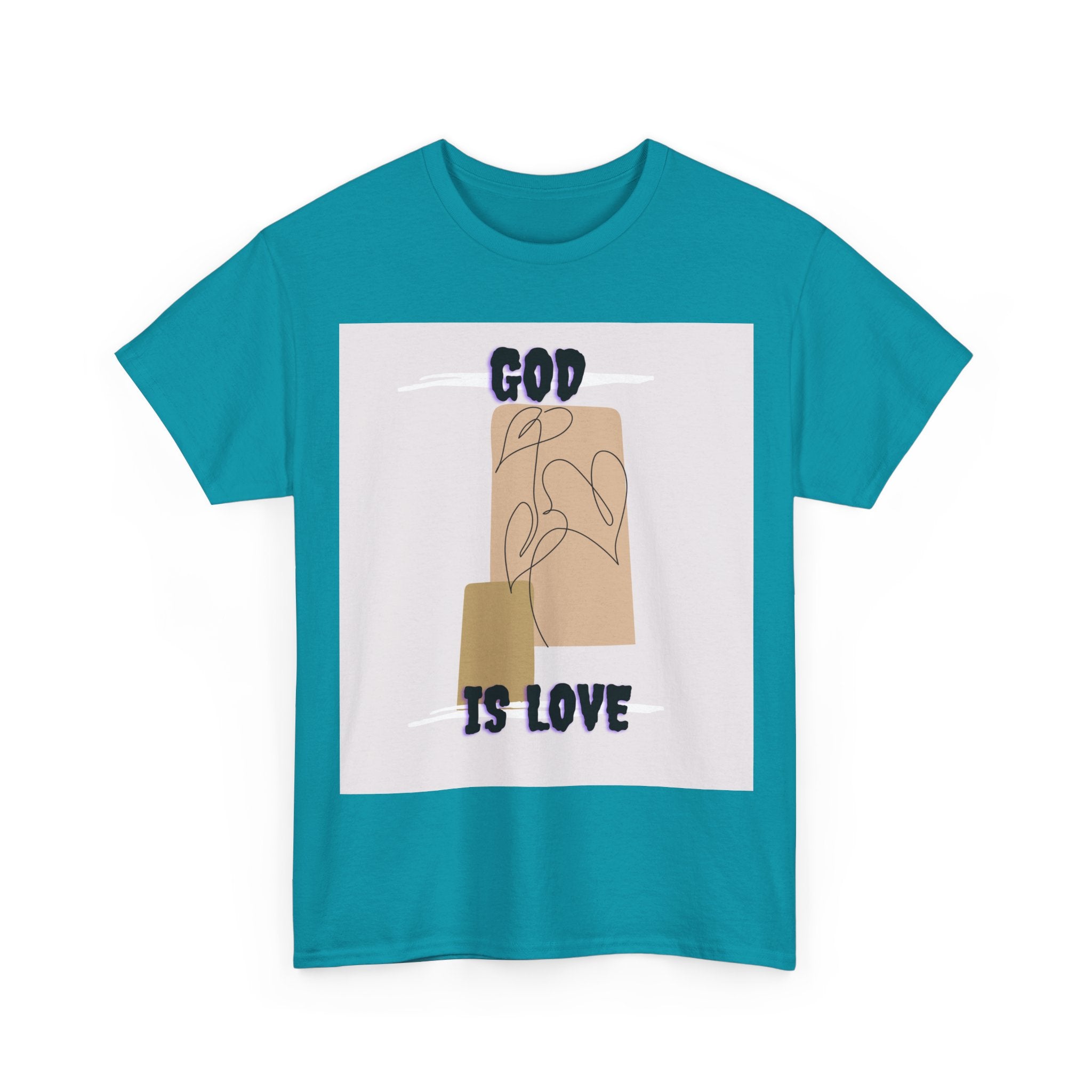 God Is Love Unisex Heavy Cotton Tee, Inspirational T-Shirt, Faith-Based Apparel, Christian Gift, Everyday Wear