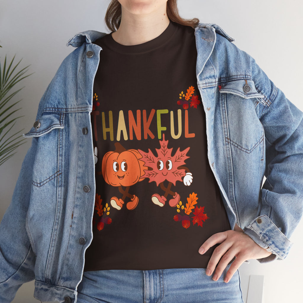 Thankful Fall Unisex Tee, Autumn Shirt, Thanksgiving Gift, Cute Graphic T-Shirt, Seasonal Wear, Holiday Apparel