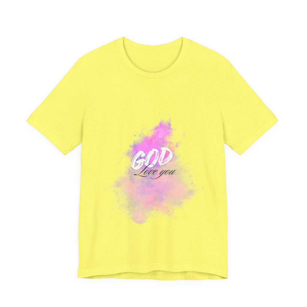 God Love You Tee - Inspirational Short Sleeve Shirt, Faith-Based Gift, Christian Apparel, Motivational T-Shirt, Perfect for Worship