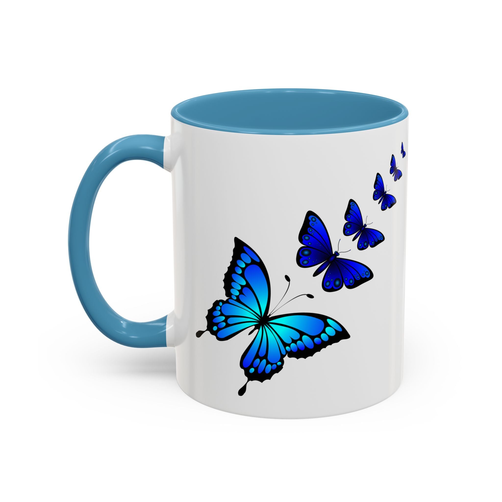 Butterfly Accent Coffee Mug | Colorful Butterfly Design | Perfect Gift for Nature Lovers | Home & Office Decor | 11oz & 15oz