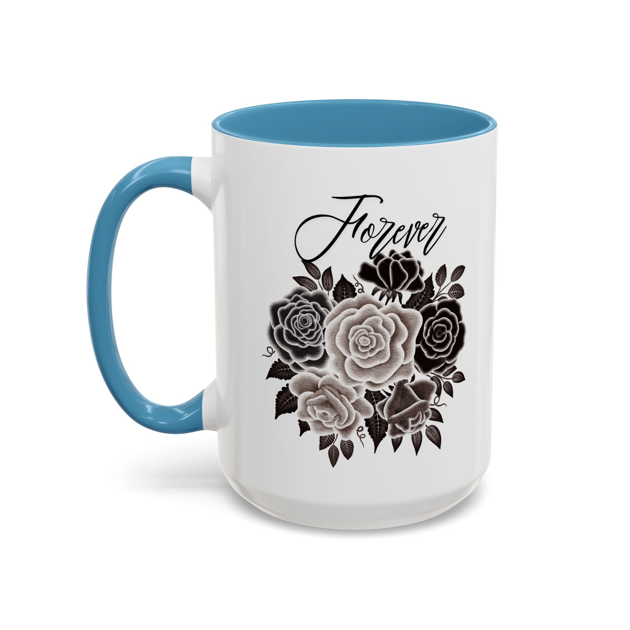 Elegant Floral Accent Coffee Mug for Coffee Lovers, Gift for Her, Home Decor, Valentine's Day, Birthday