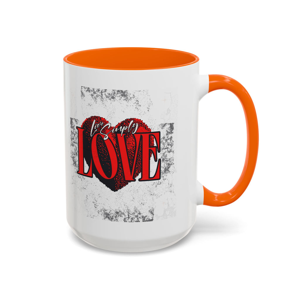 Love Accent Coffee Mug - Perfect Gift for Valentine's Day, Romantic Gift, Heart Mug, Coffee Lovers, Personalized Mug