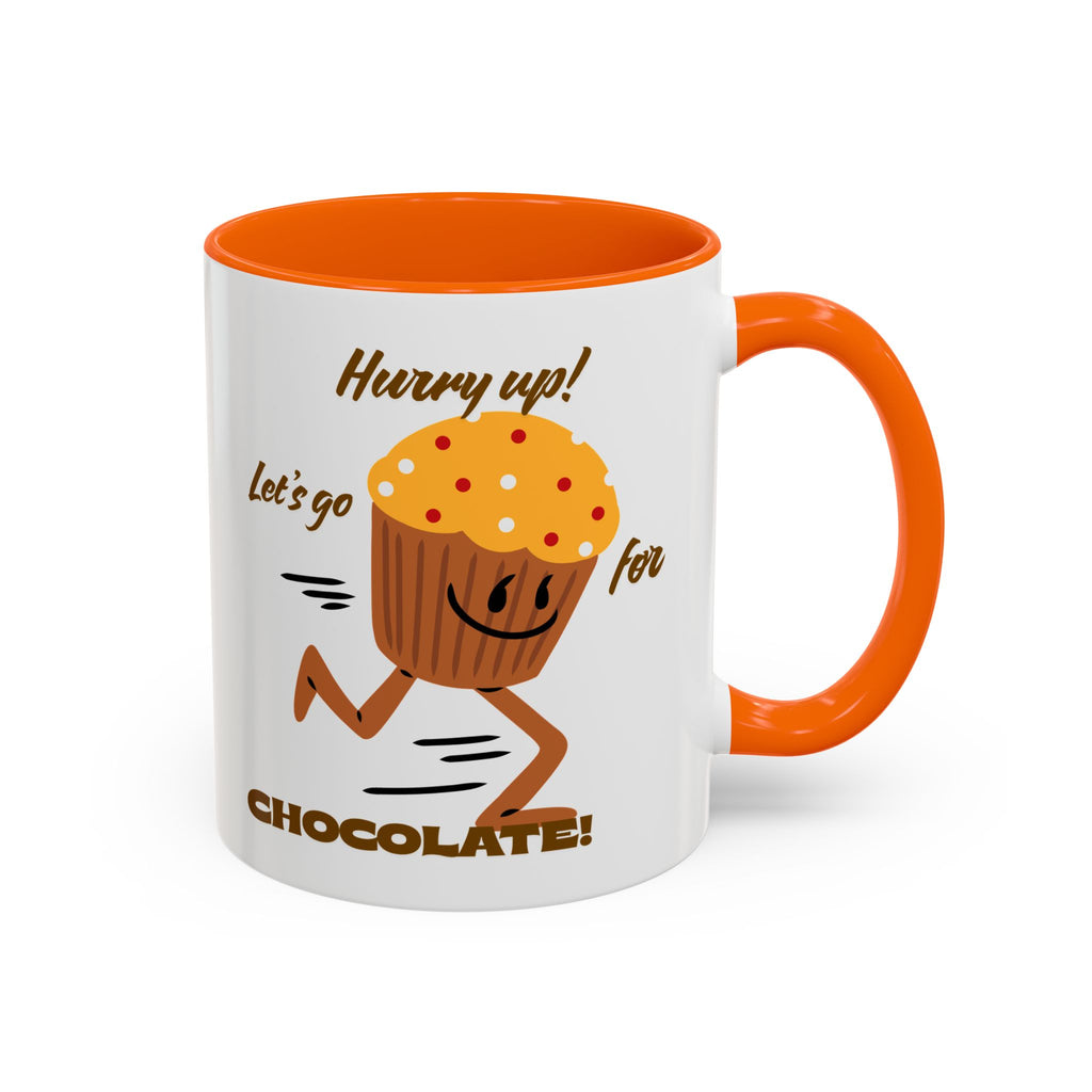 Chocolate Lover's Accent Coffee Mug - Fun Mug for Coffee, Gift for Bakers, Cute Kitchen Decor, Dessert Enthusiast