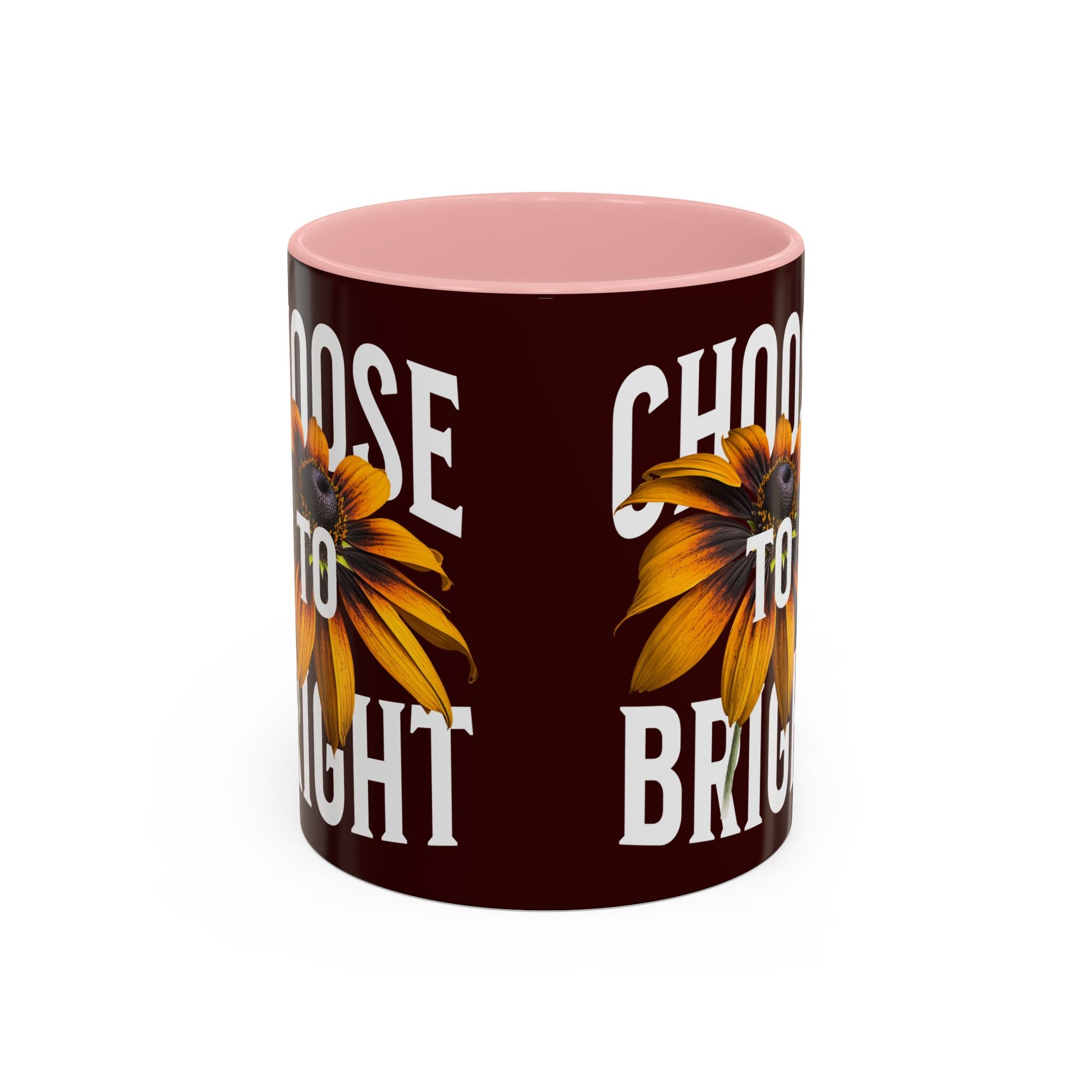 Choose to Be Bright Coffee Mug — Sunflower Accent Ceramic Mug (11/15oz)