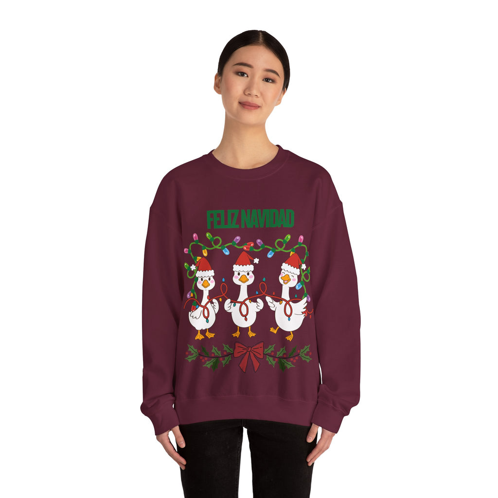 Festive Holiday Sweatshirt - Merry Christmas Crewneck, Cozy Winter Apparel, Ugly Sweater Alternative, Gift Idea for Her and Him