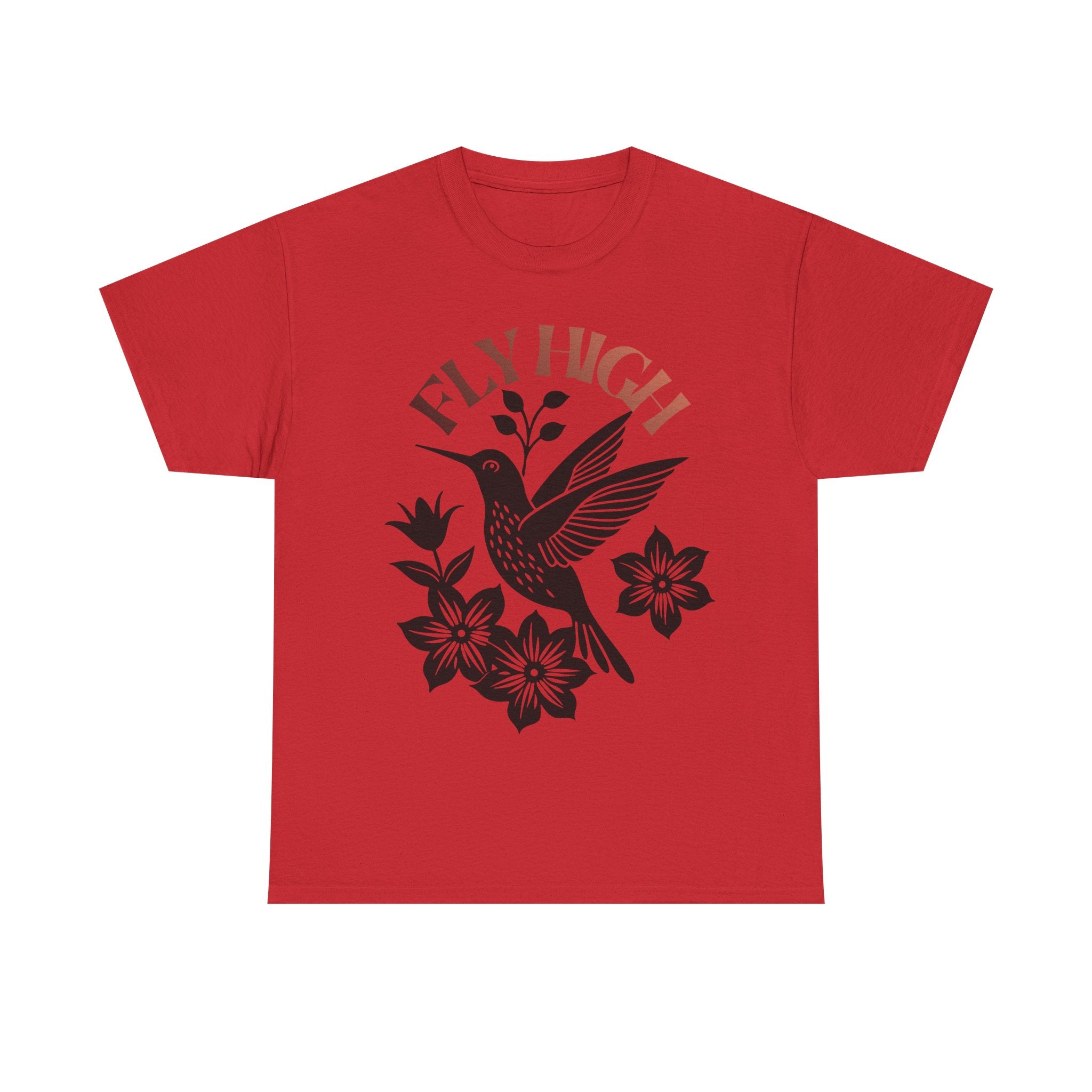 Fly High Hummingbird T-Shirt — Floral Retro Nature Tee