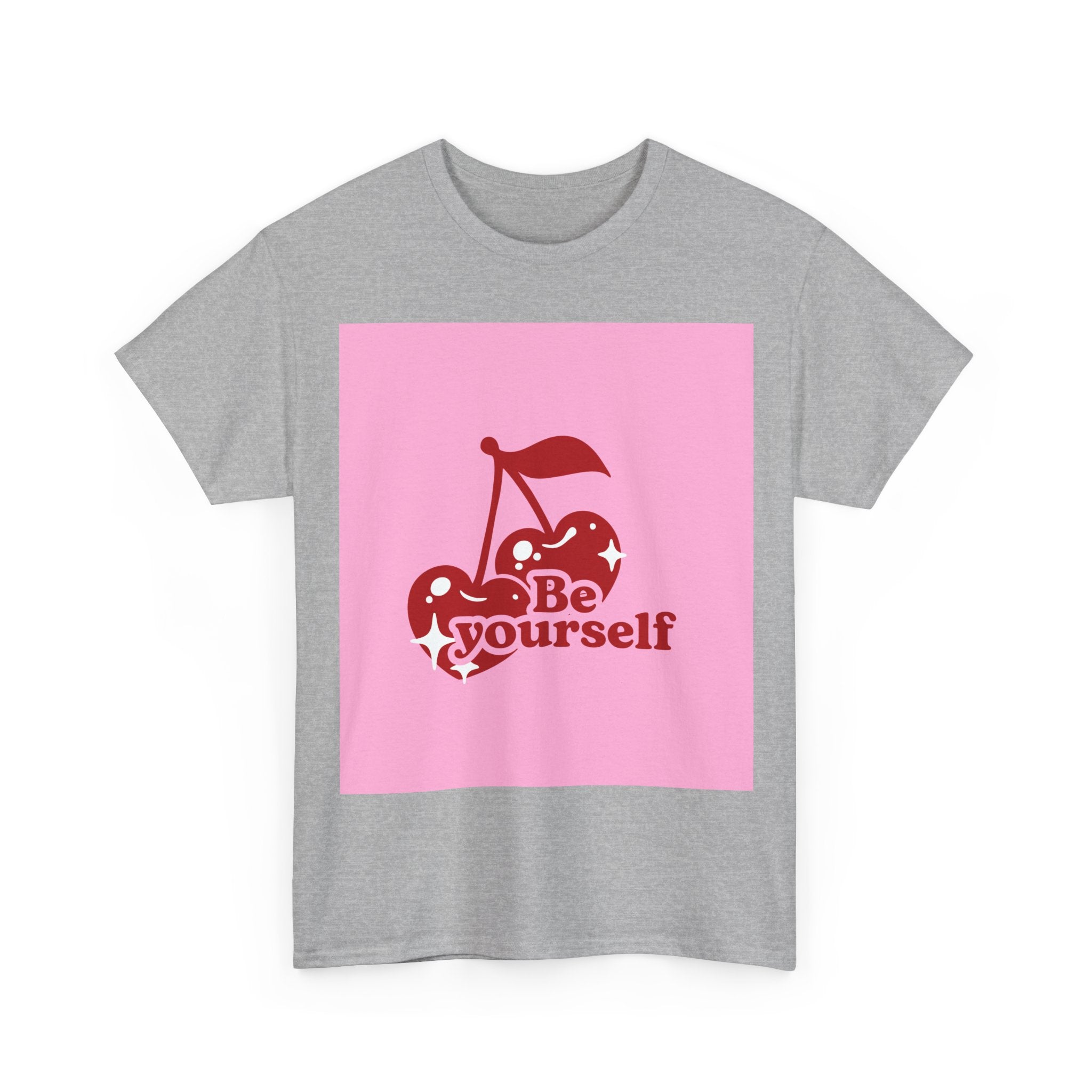 Be Yourself Cherry Graphic Tee, Unisex Cotton T-Shirt, Casual Wear, Gift for Friends, Positive Vibes, Ideal for Summer