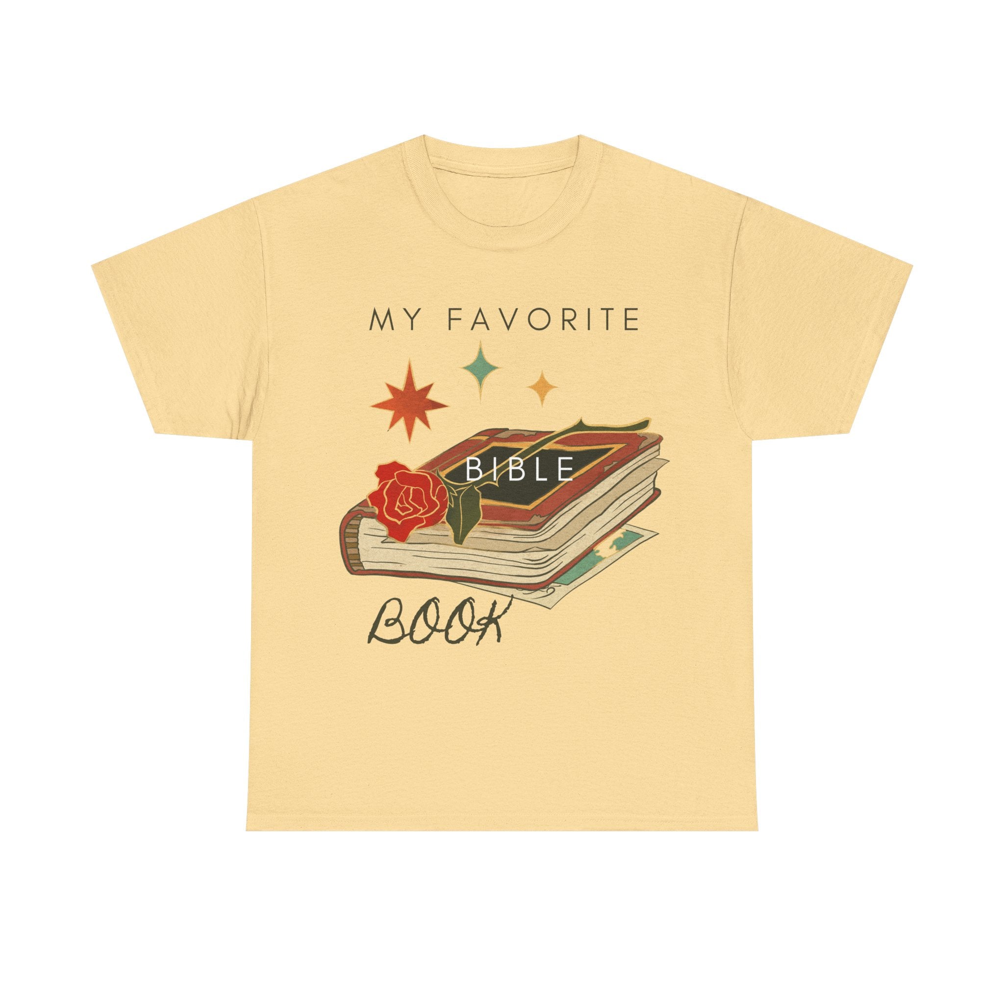 Bible Graphic Tee — "My Favorite Book" Christian Faith T-Shirt