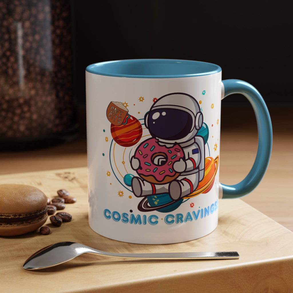 Cosmic Cravings Coffee Mug, Space-Themed Drinkware, Cute Astronaut Gift, Fun Kitchen Decor, Perfect for Space Lovers!