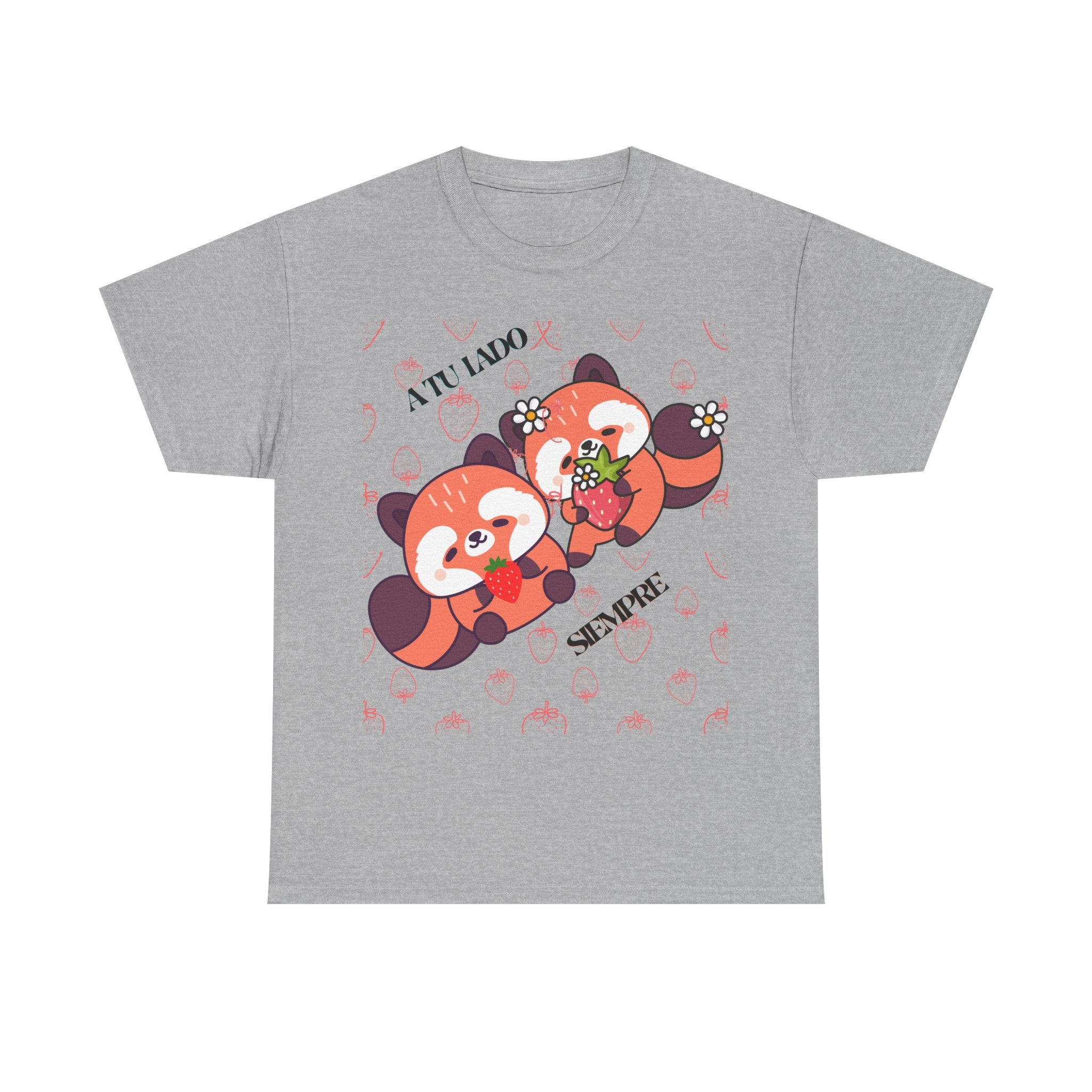 Red Panda Snack Time T-Shirt – Cute Kawaii Animal Tee with "A Little So Sweet" Design